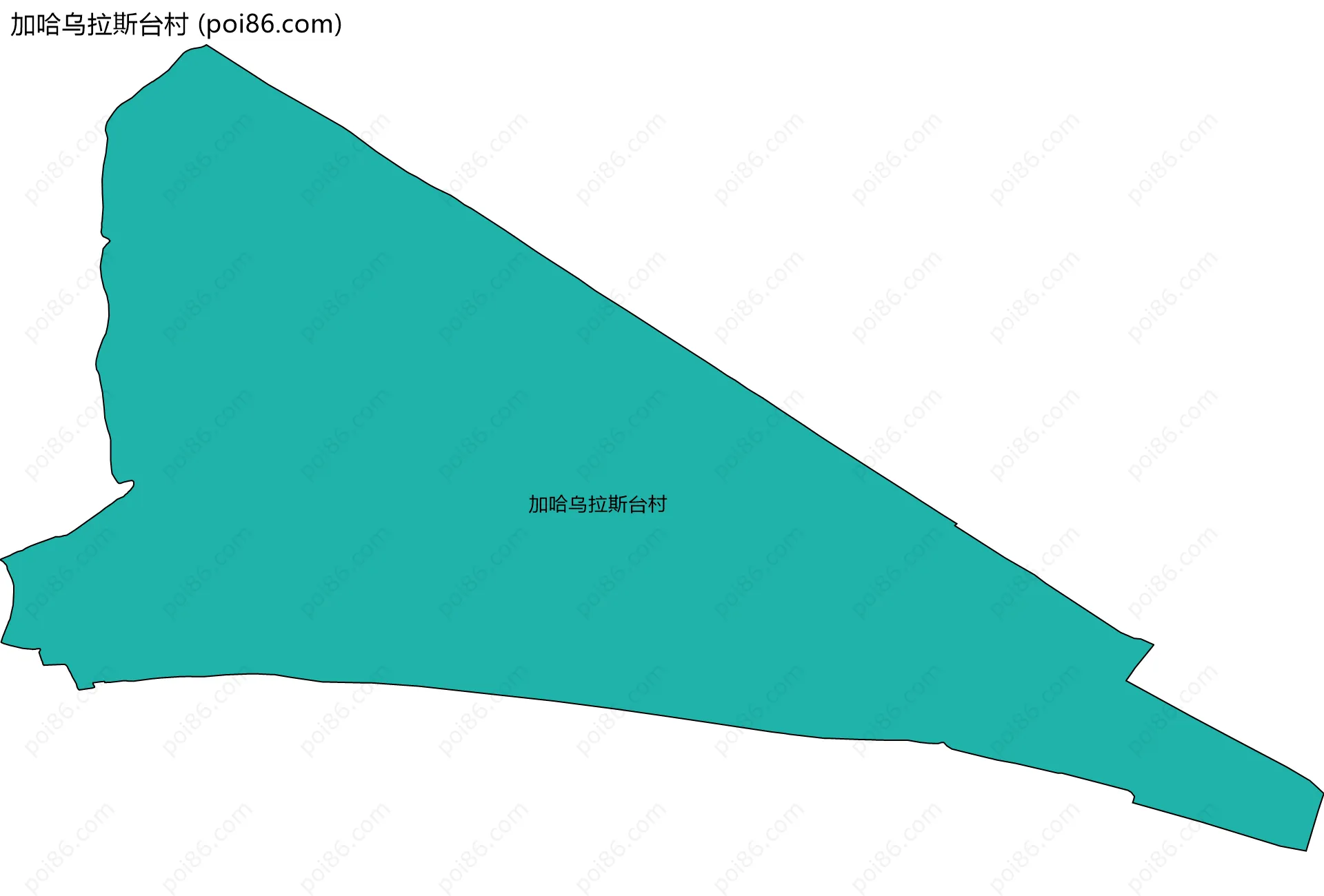 加哈乌拉斯台村边界地图