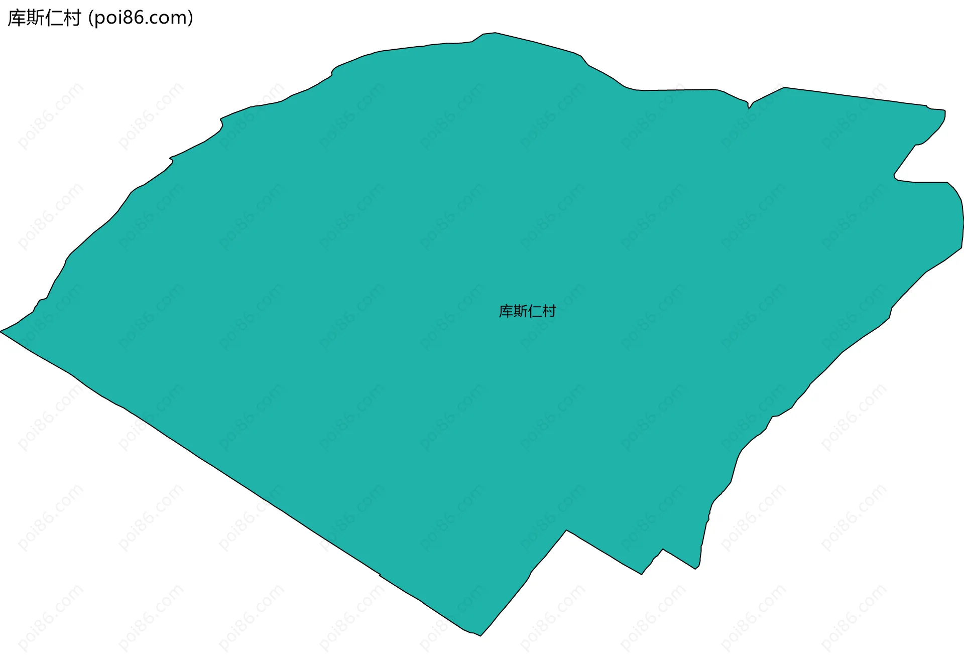 库斯仁村边界地图
