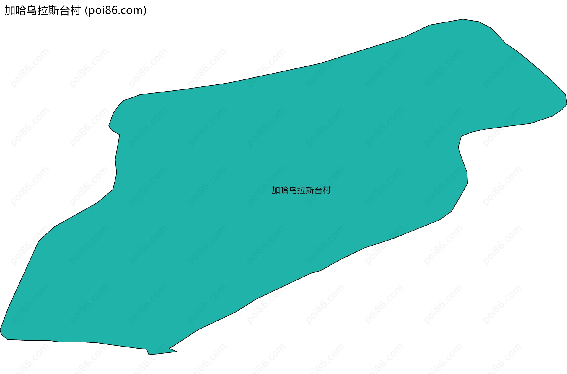加哈乌拉斯台村边界地图