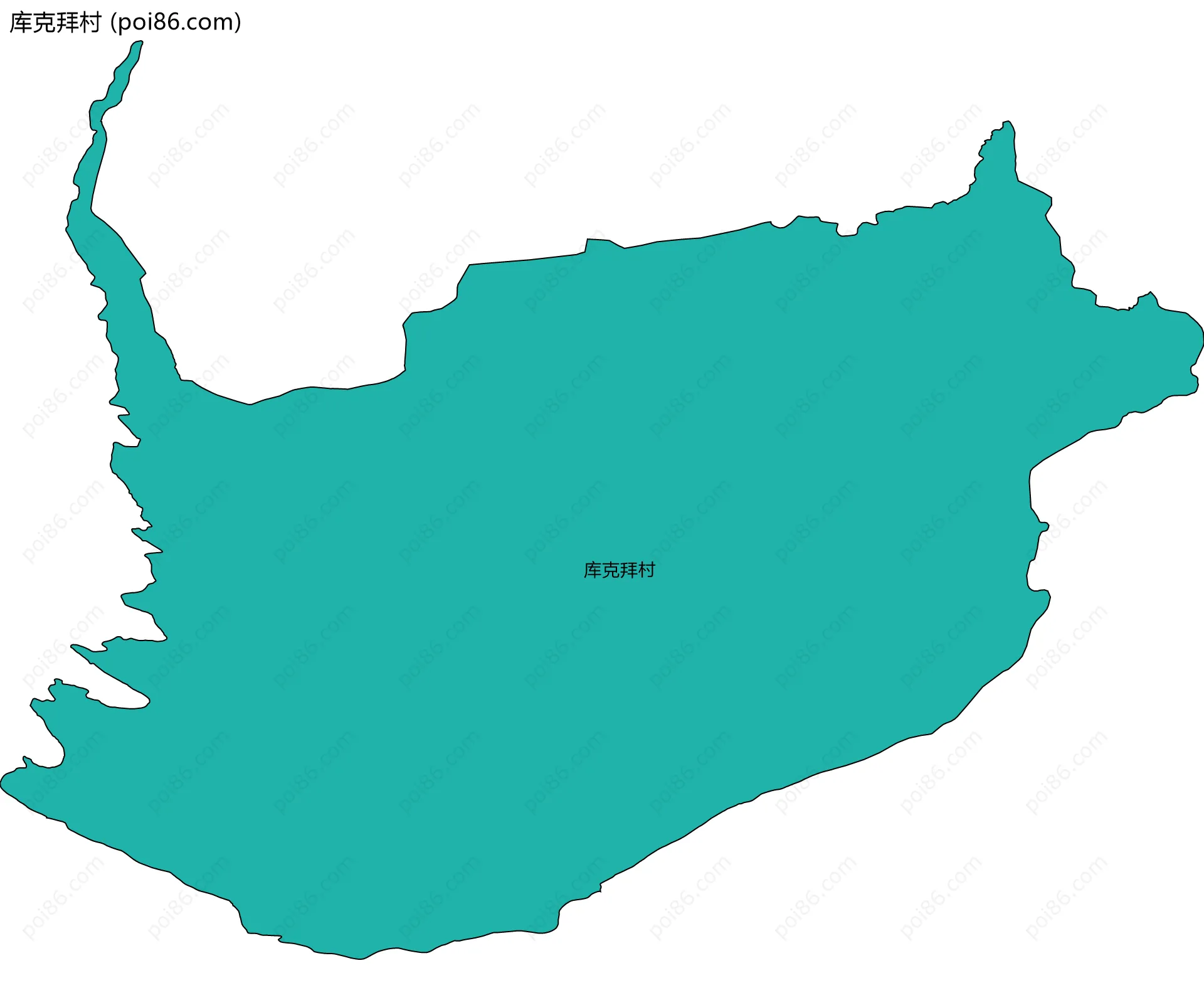 库克拜村边界地图