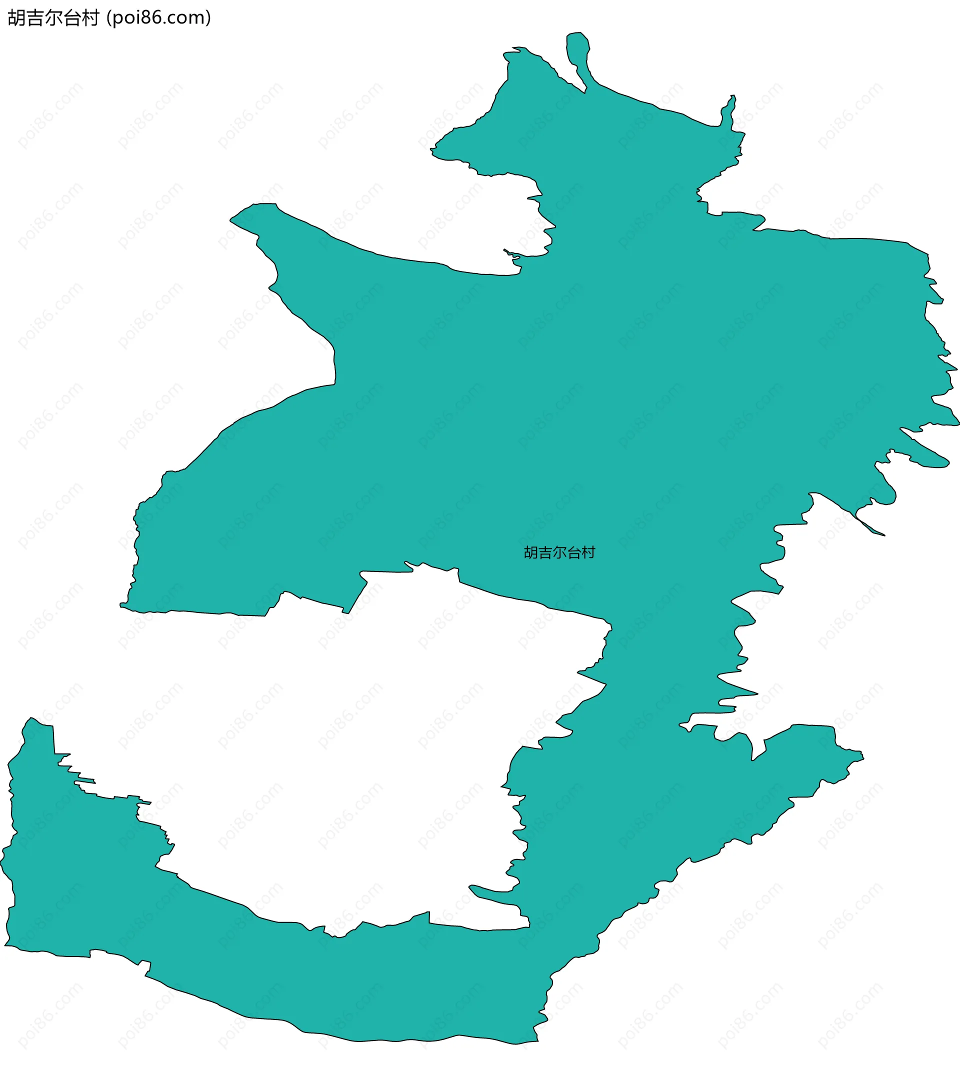 胡吉尔台村边界地图