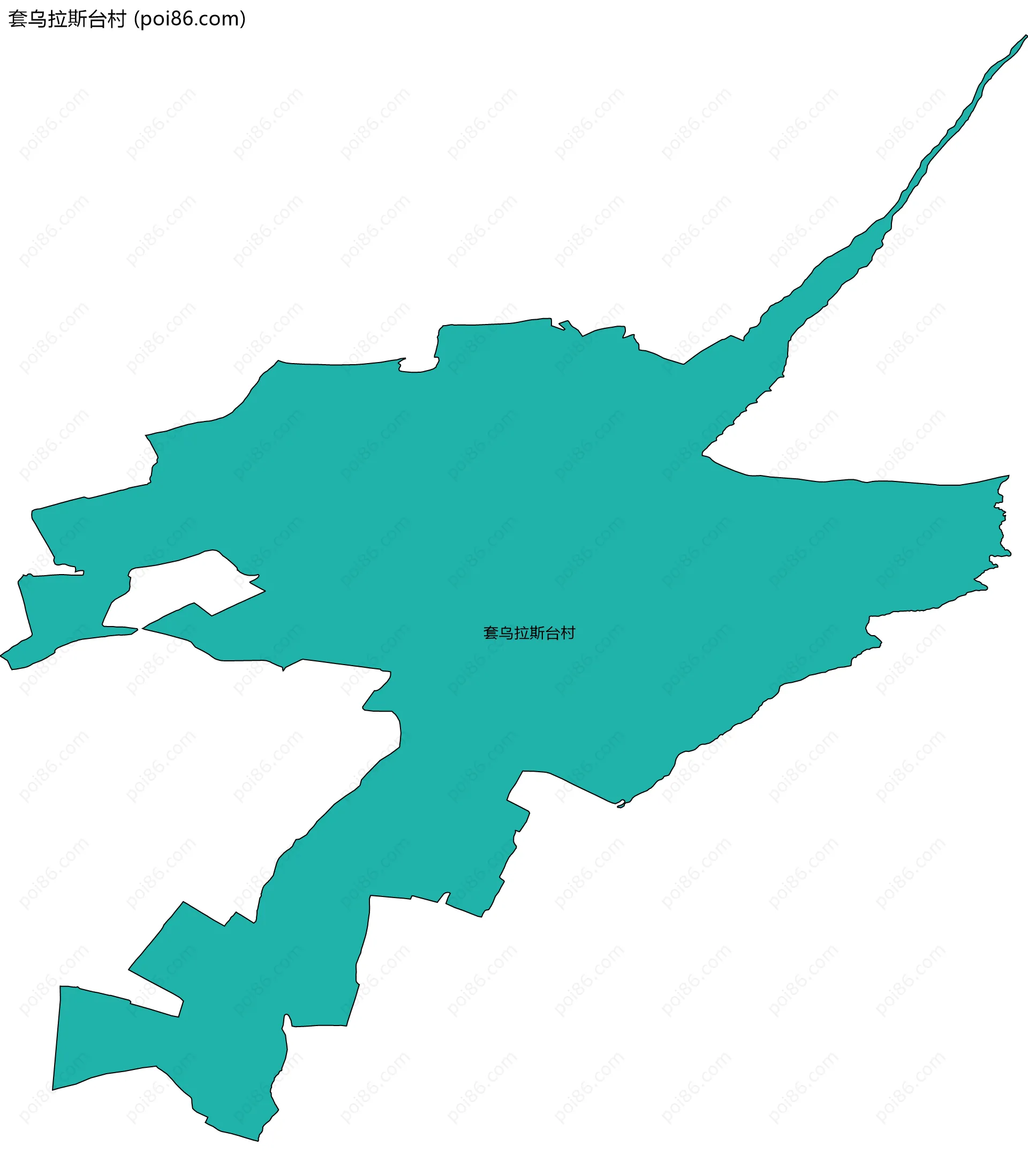 套乌拉斯台村边界地图