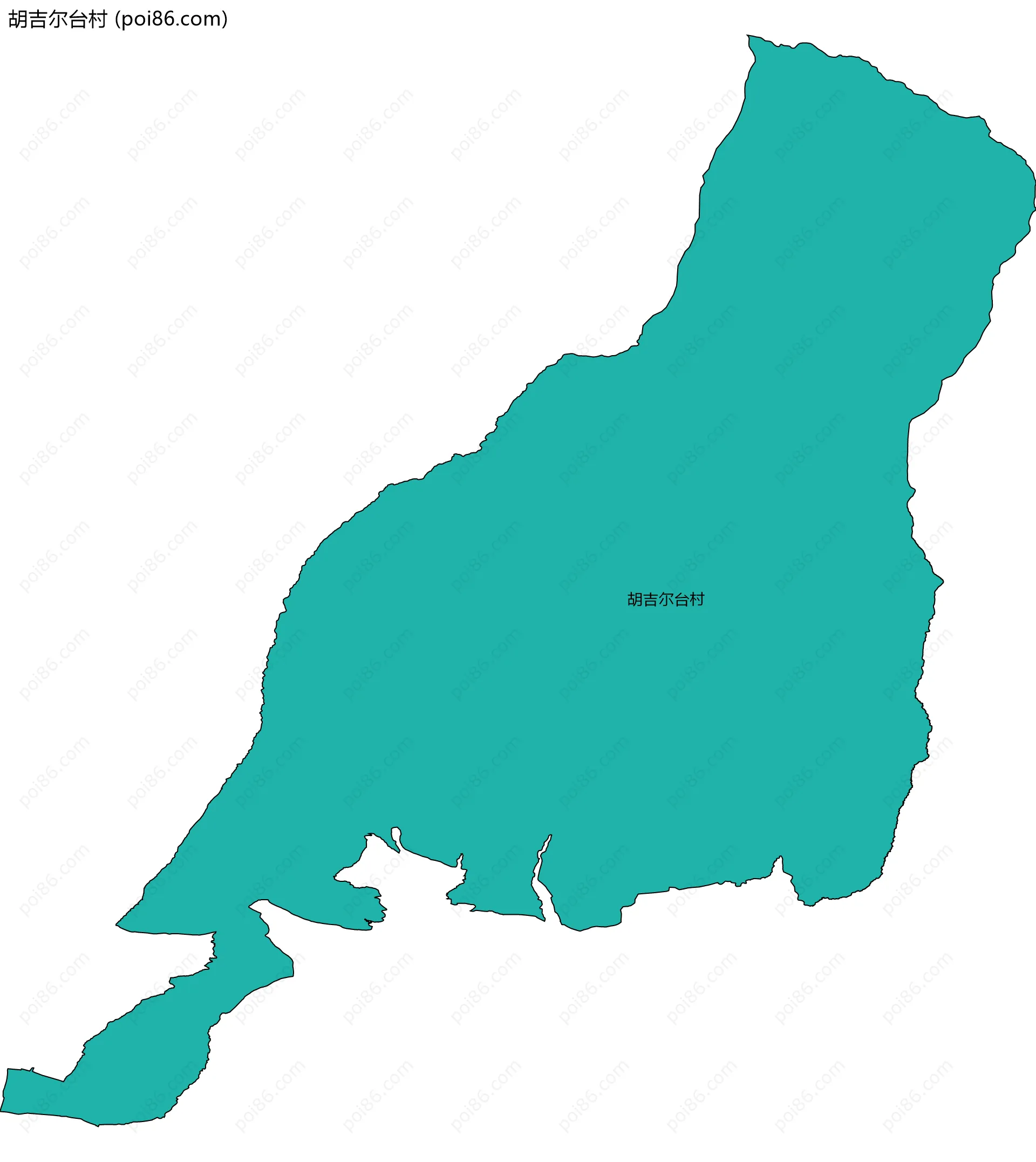 胡吉尔台村边界地图