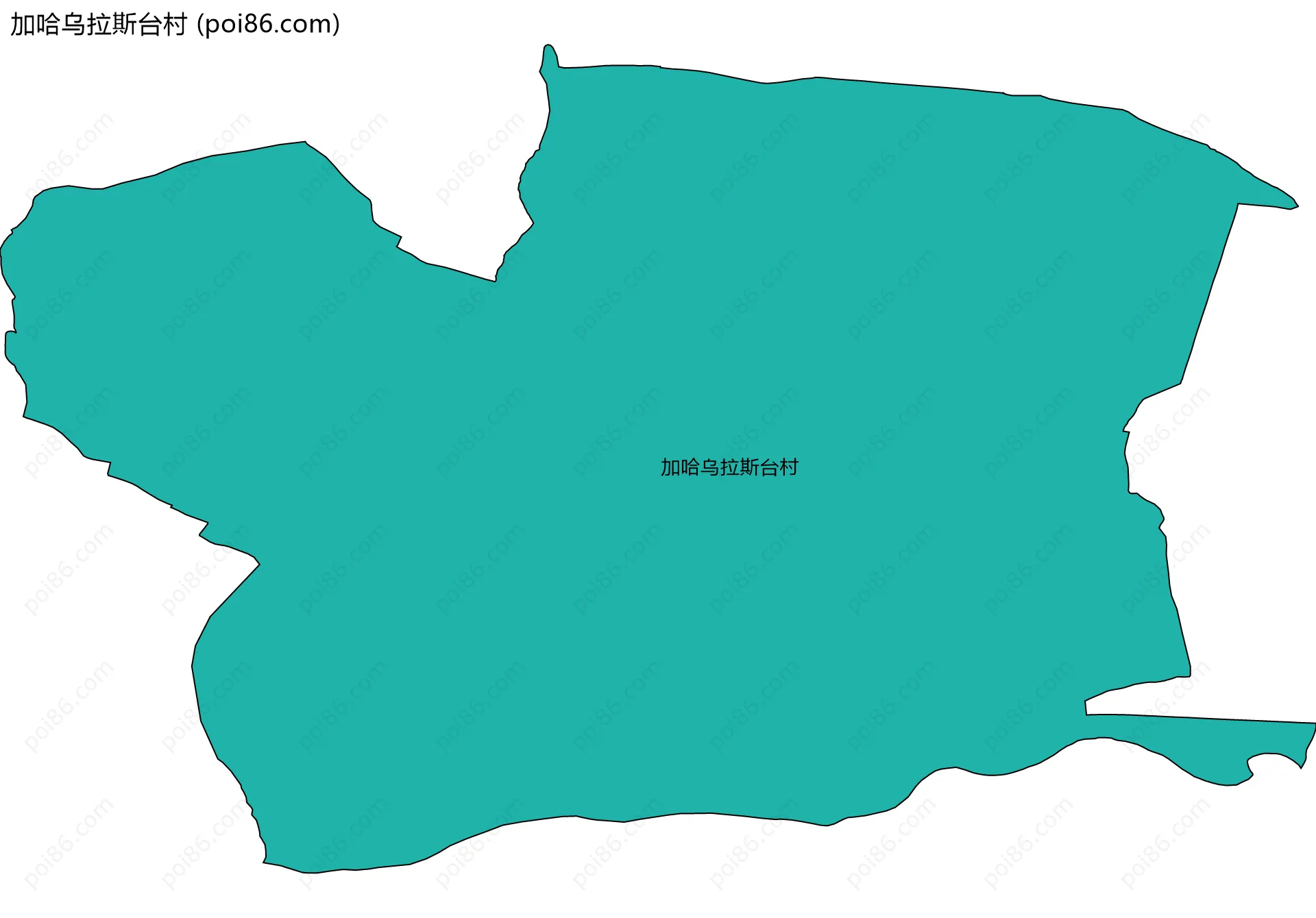 加哈乌拉斯台村边界地图