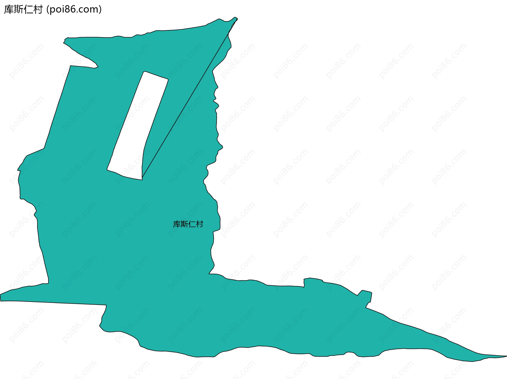 库斯仁村边界地图