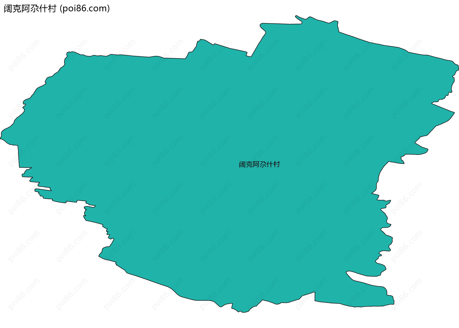 阔克阿尕什村边界地图