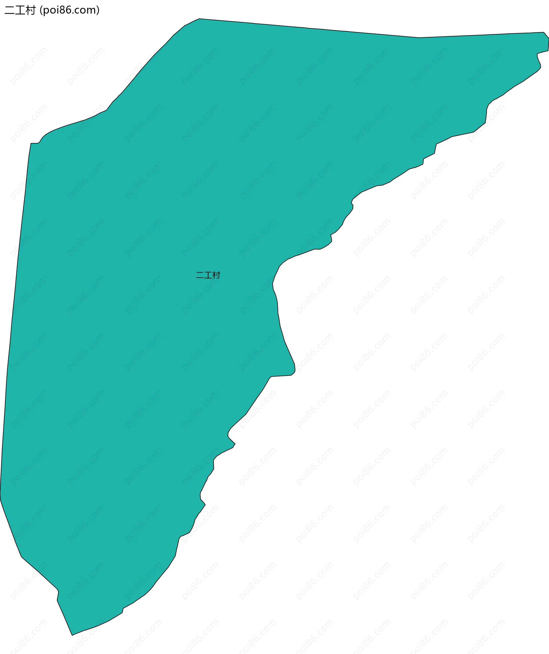 二工村边界地图