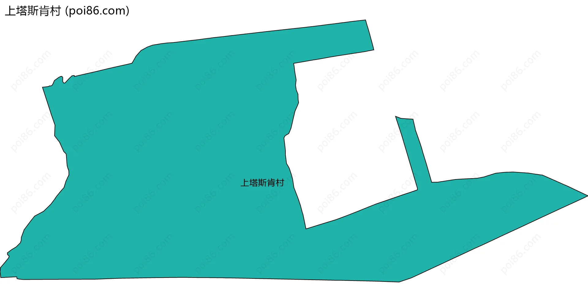 上塔斯肯村边界地图