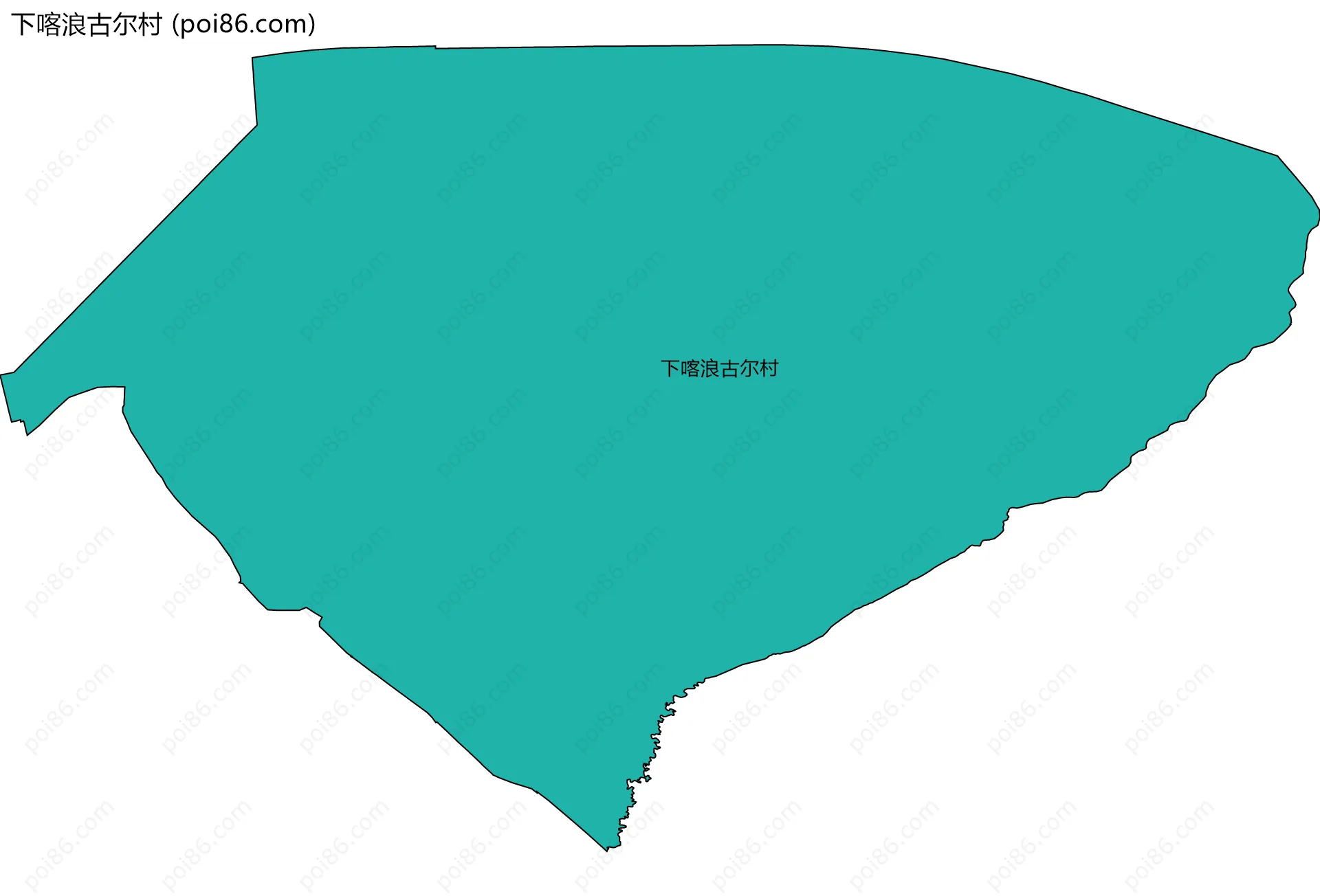 下喀浪古尔村边界地图