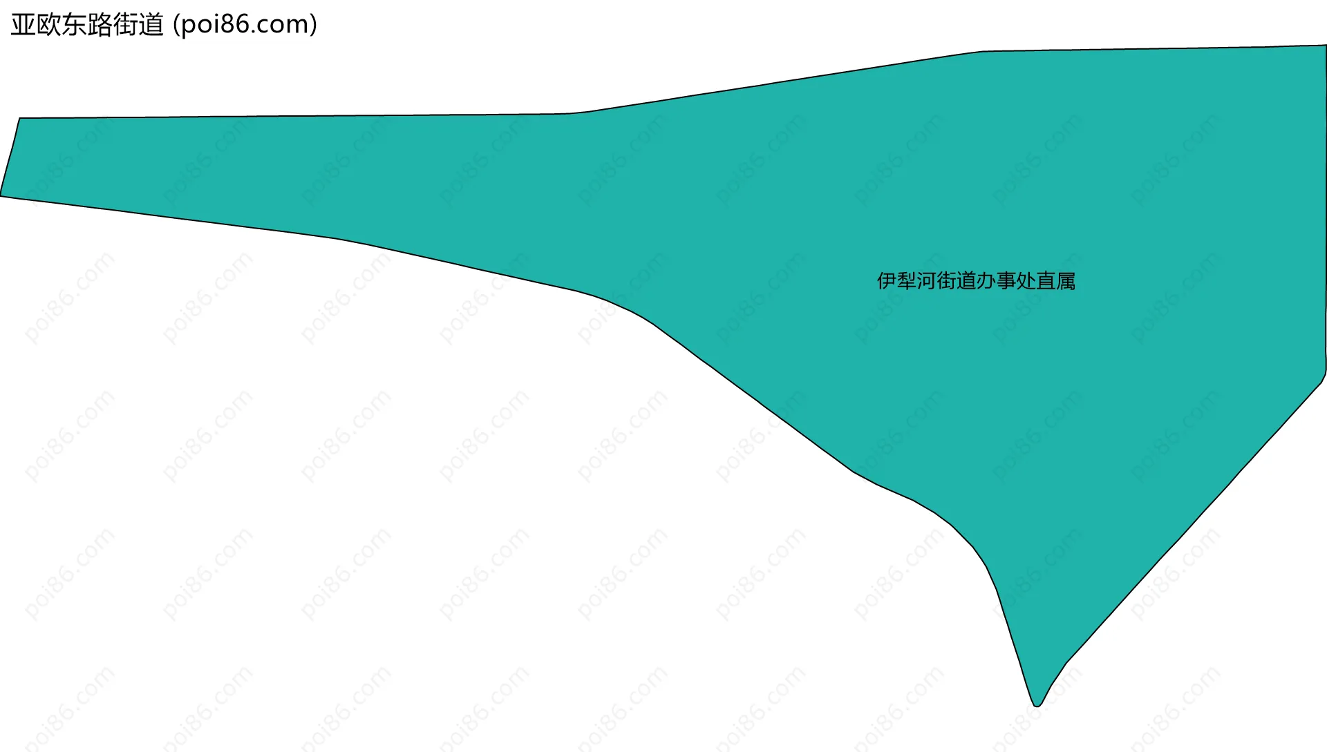 亚欧东路街道边界地图(五级行政区划)
