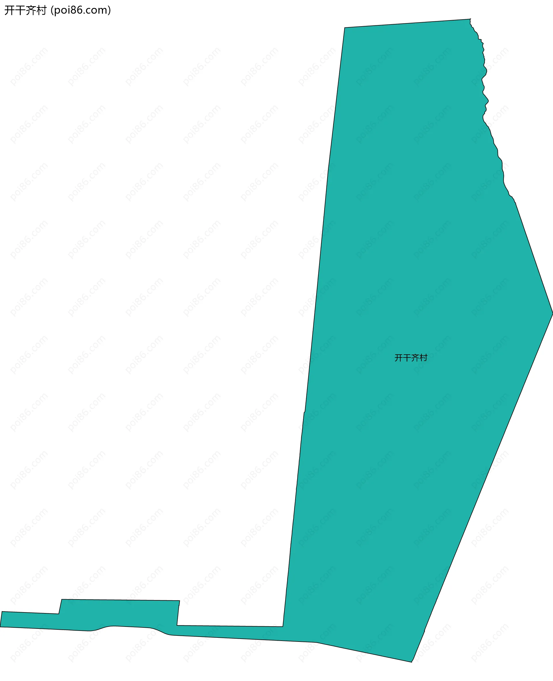 开干齐村边界地图