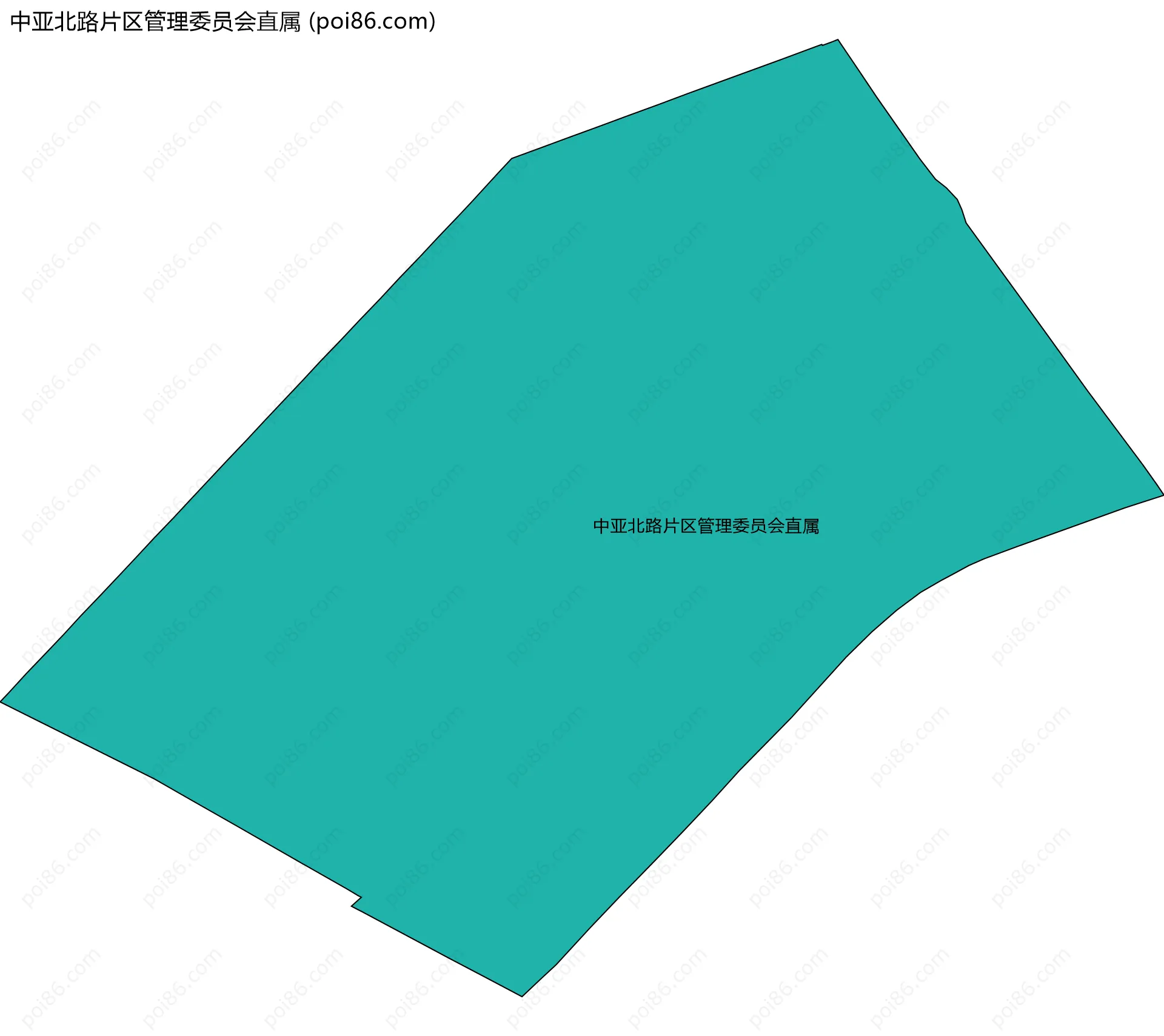 中亚北路片区管理委员会直属边界地图