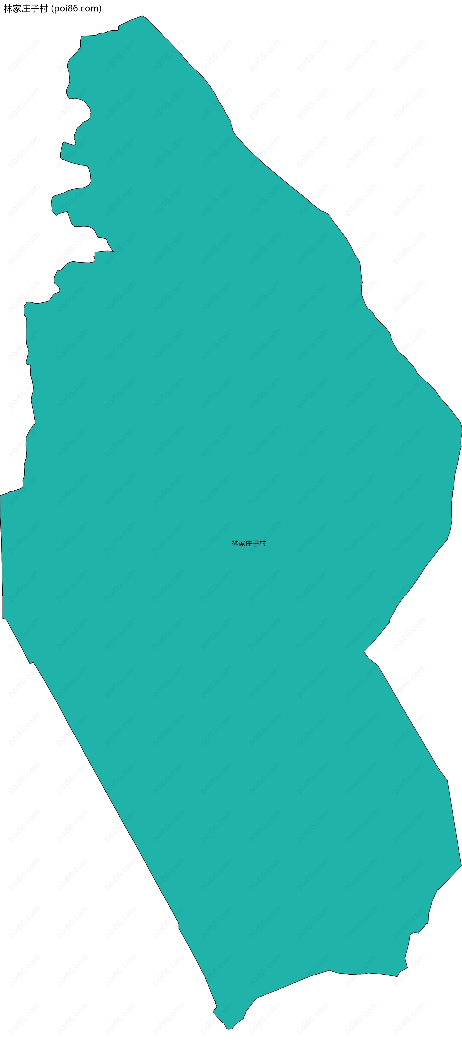 林家庄子村边界地图