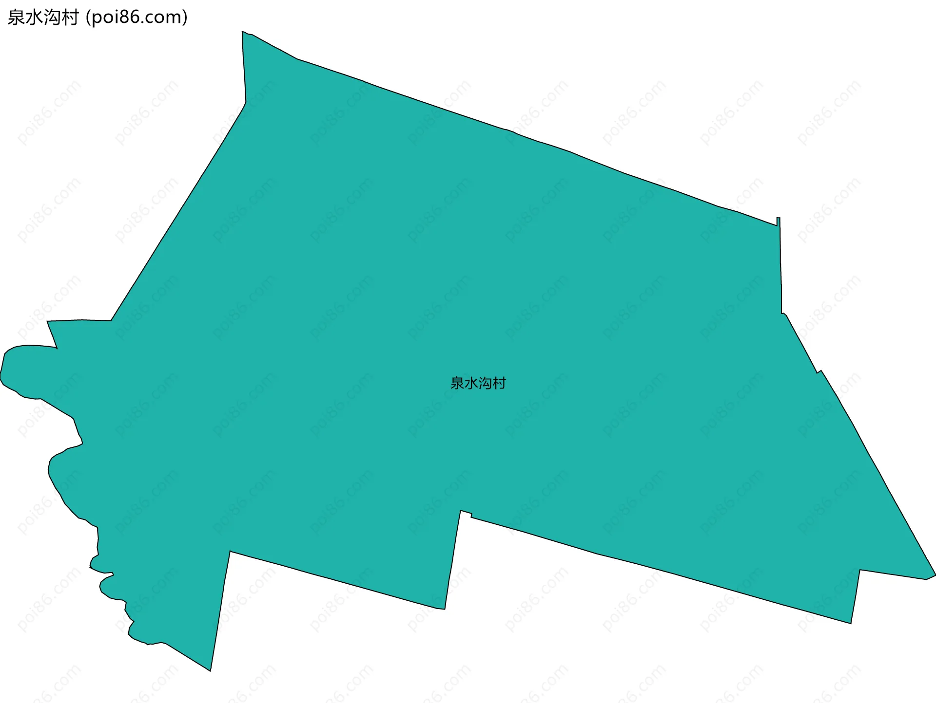 泉水沟村边界地图