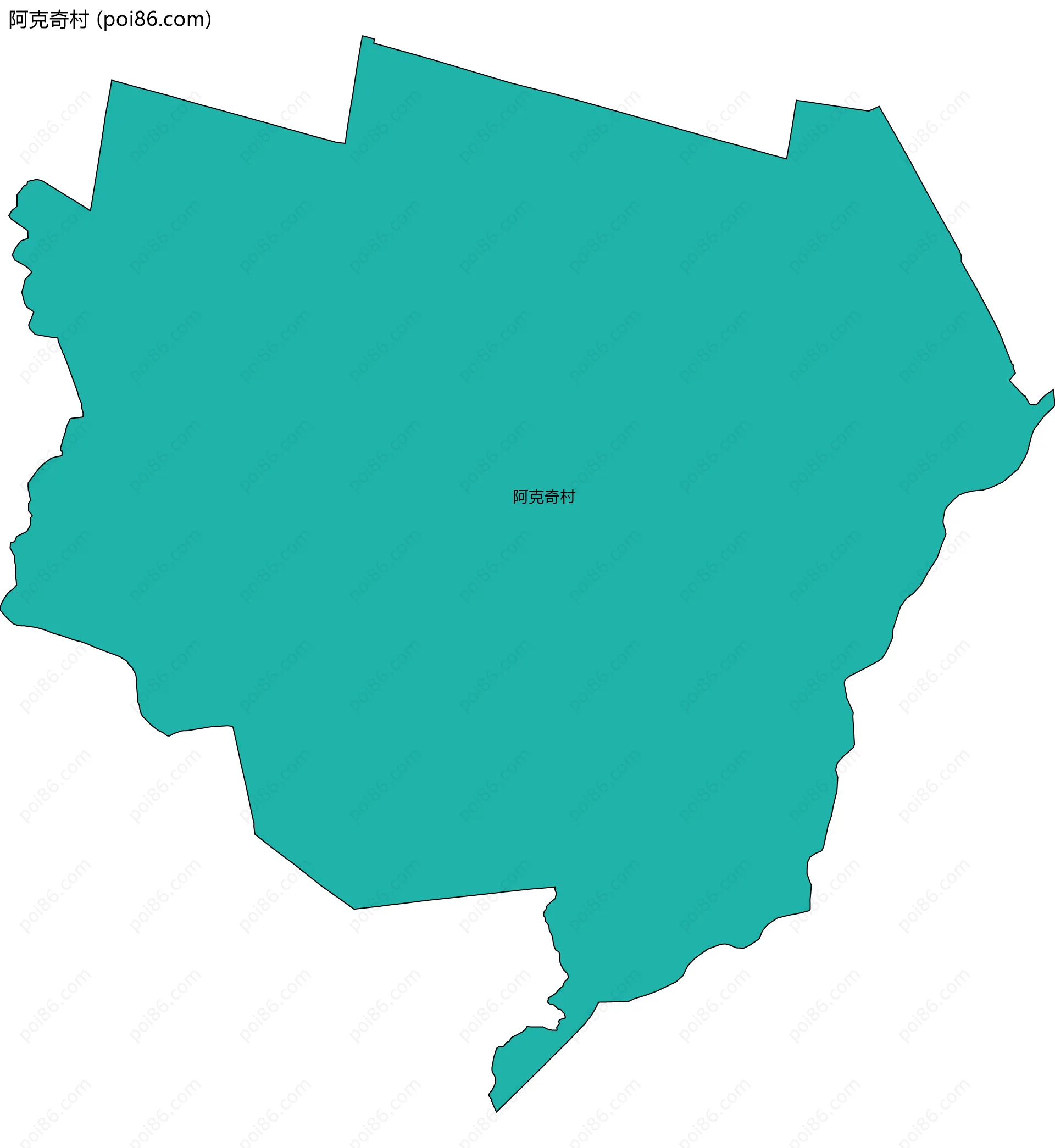 阿克奇村边界地图