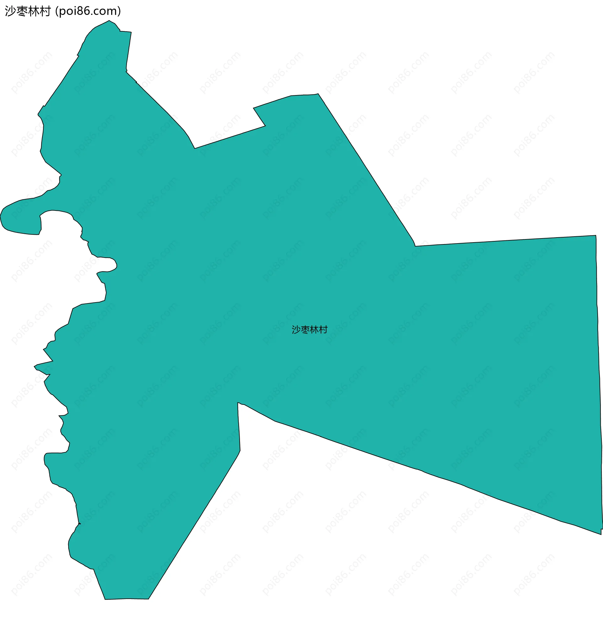 沙枣林村边界地图