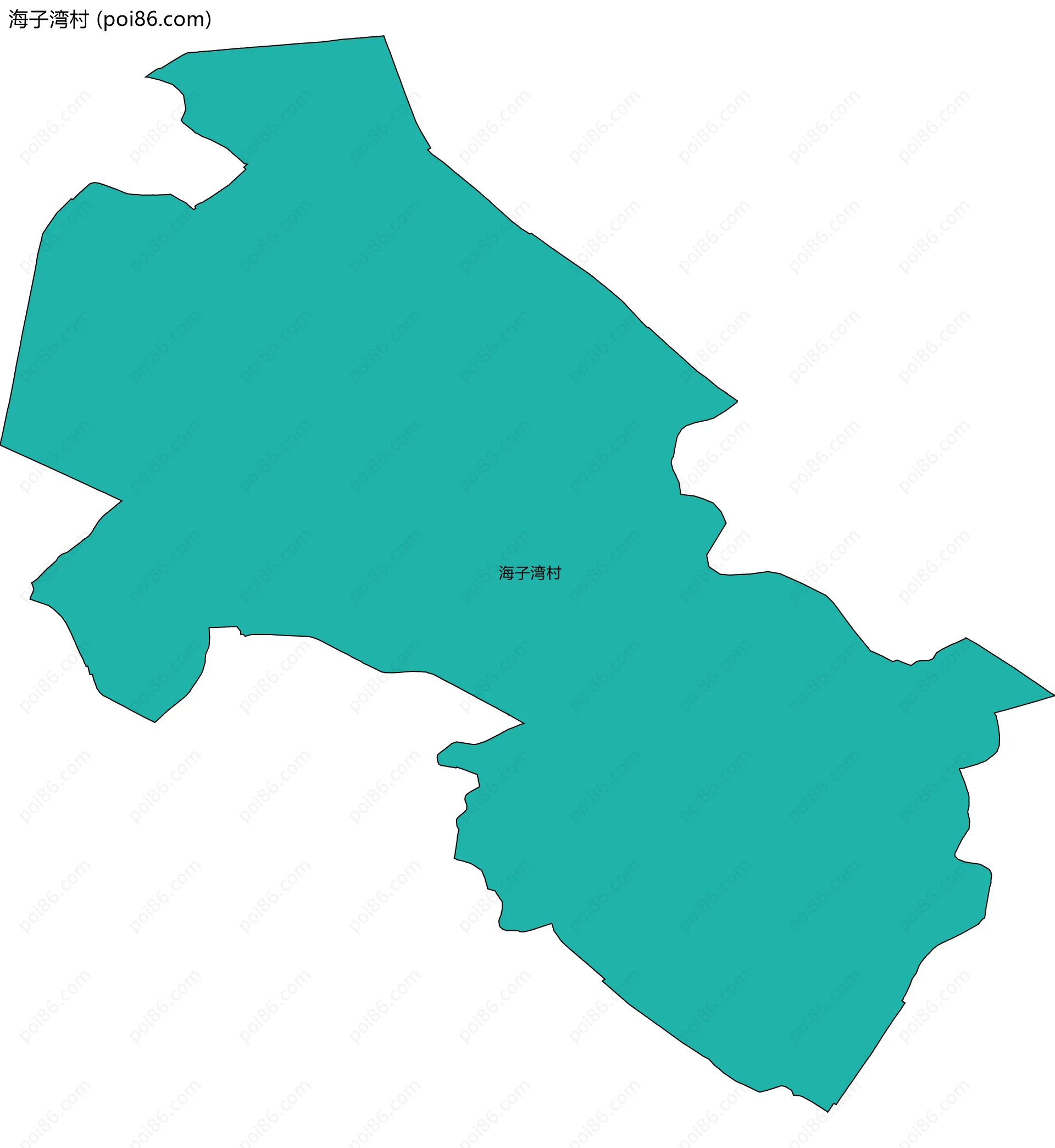 海子湾村边界地图