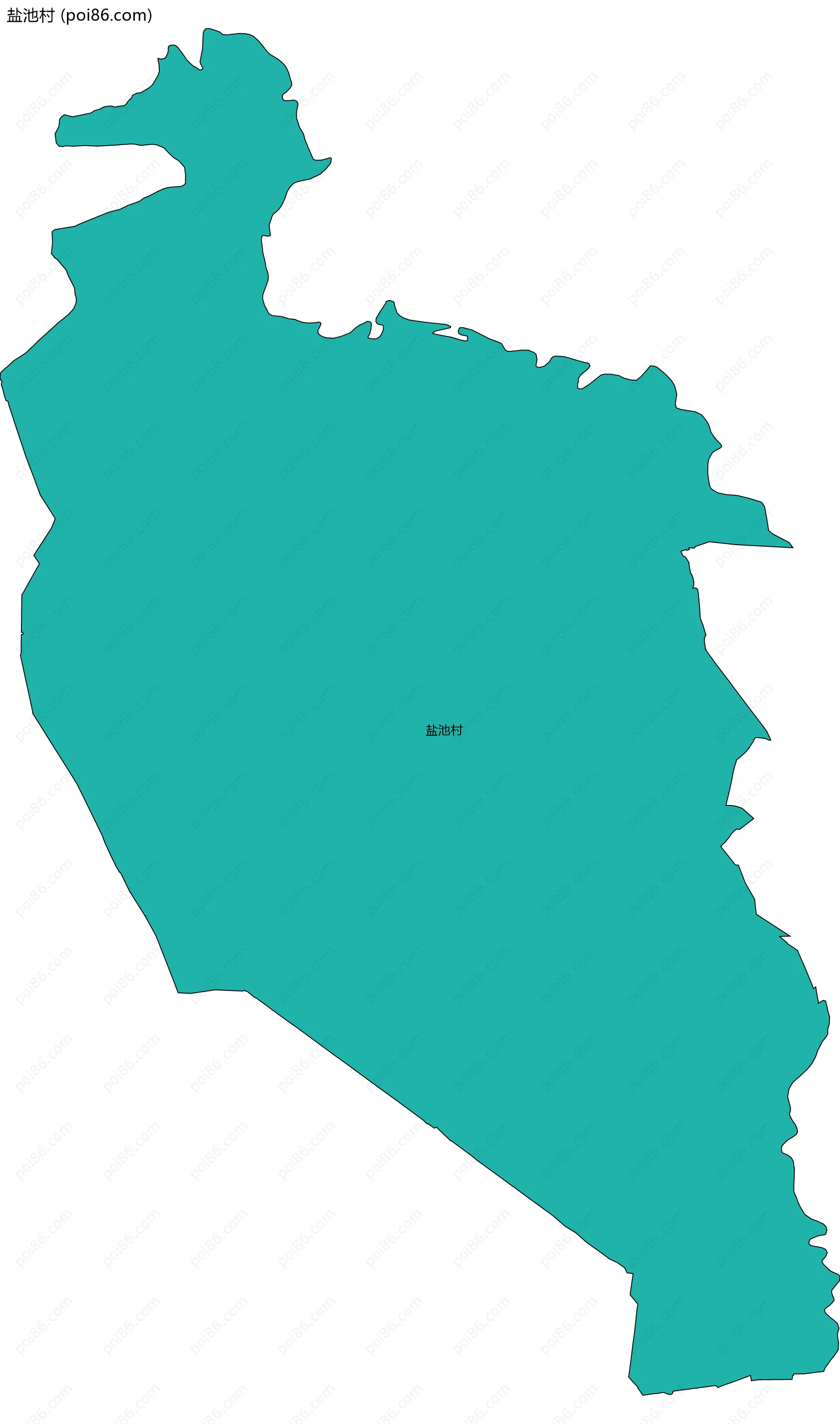 盐池村边界地图