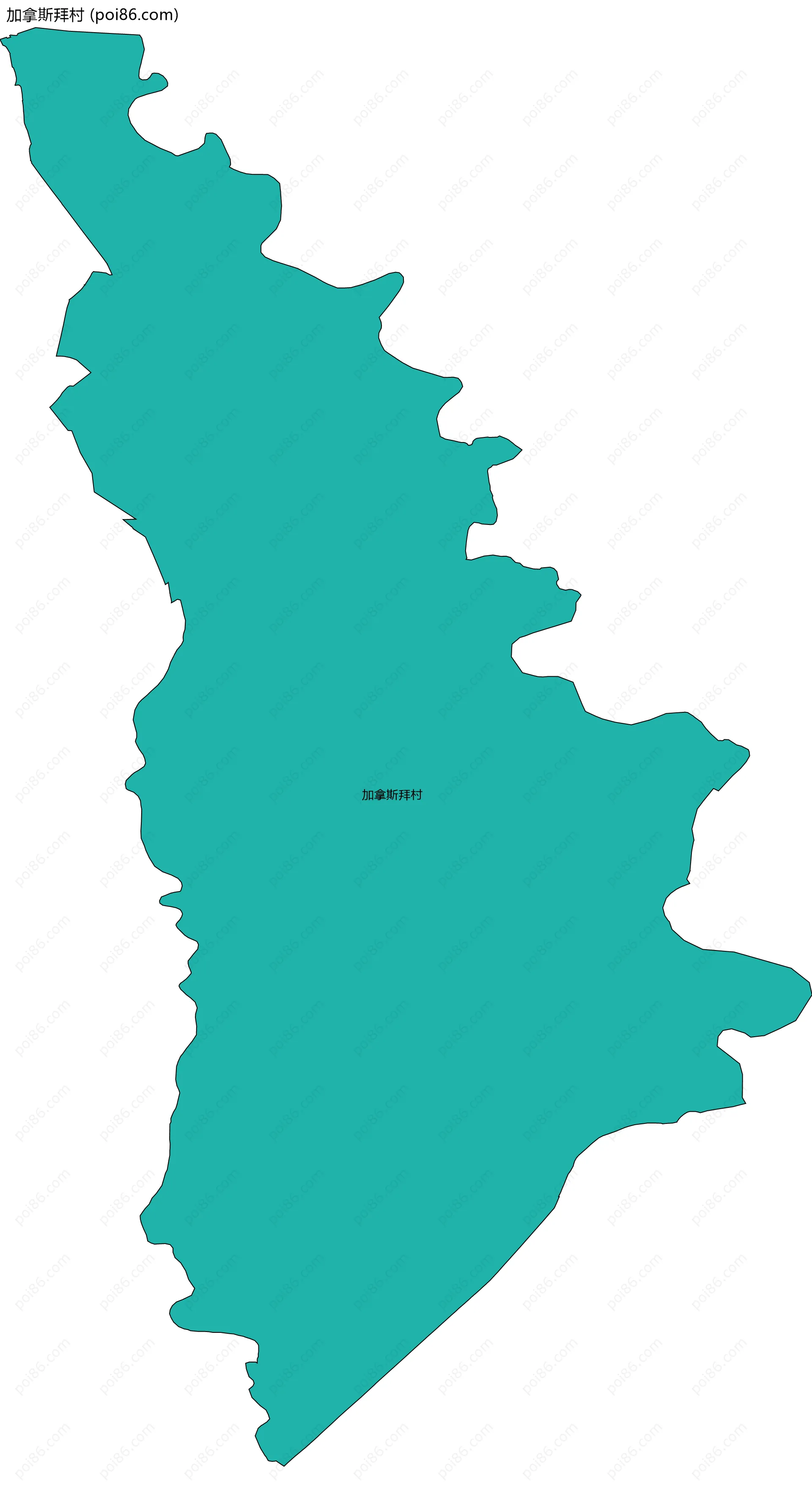 加拿斯拜村边界地图