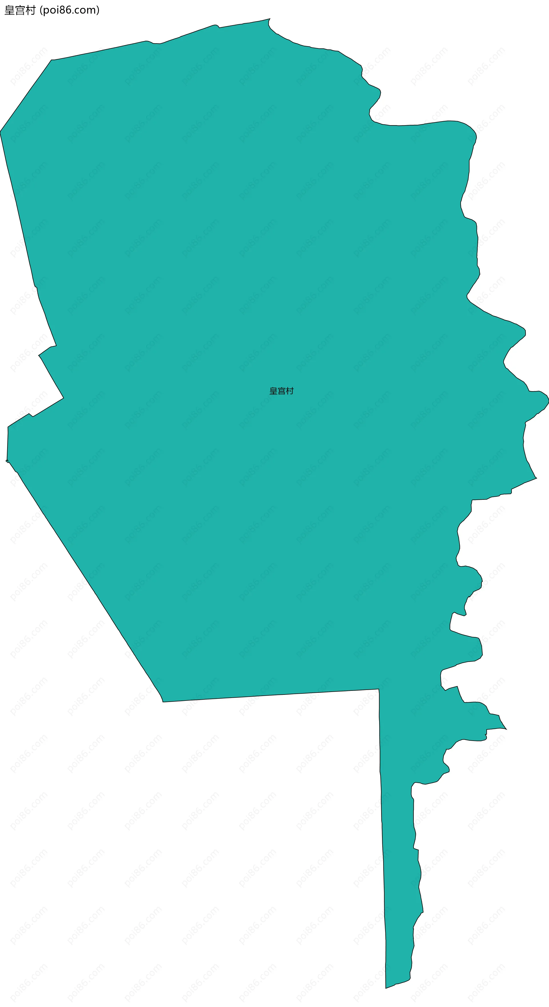 皇宫村边界地图