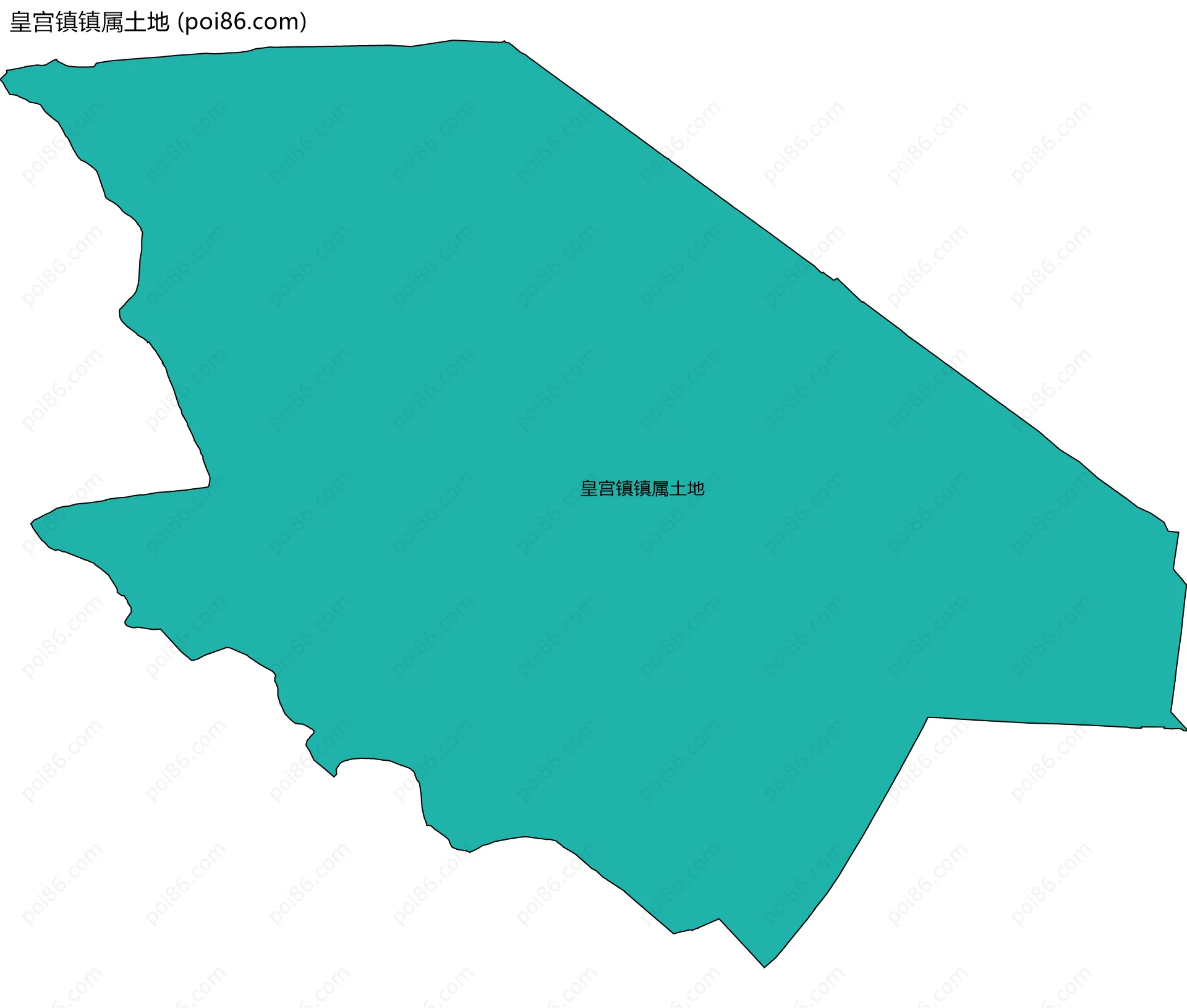皇宫镇镇属土地边界地图