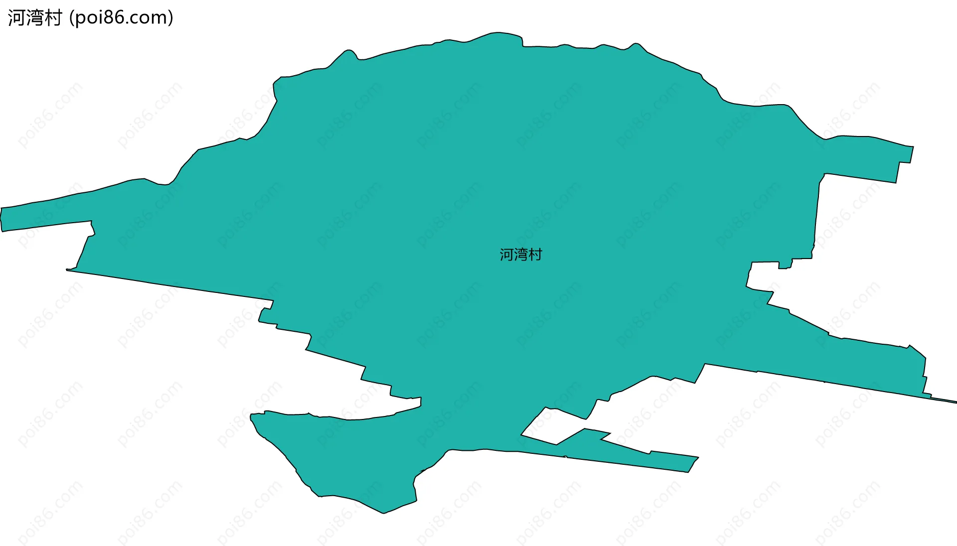 河湾村边界地图