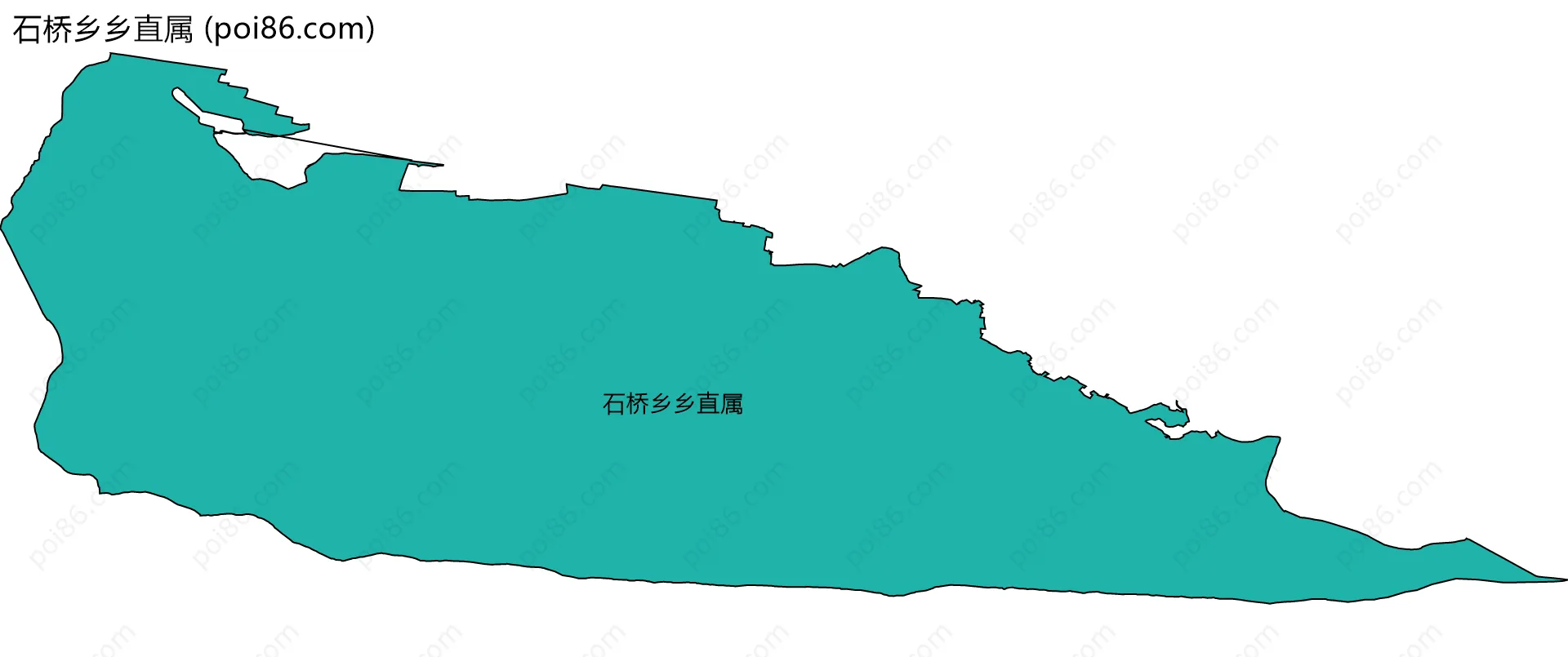 石桥乡乡直属边界地图