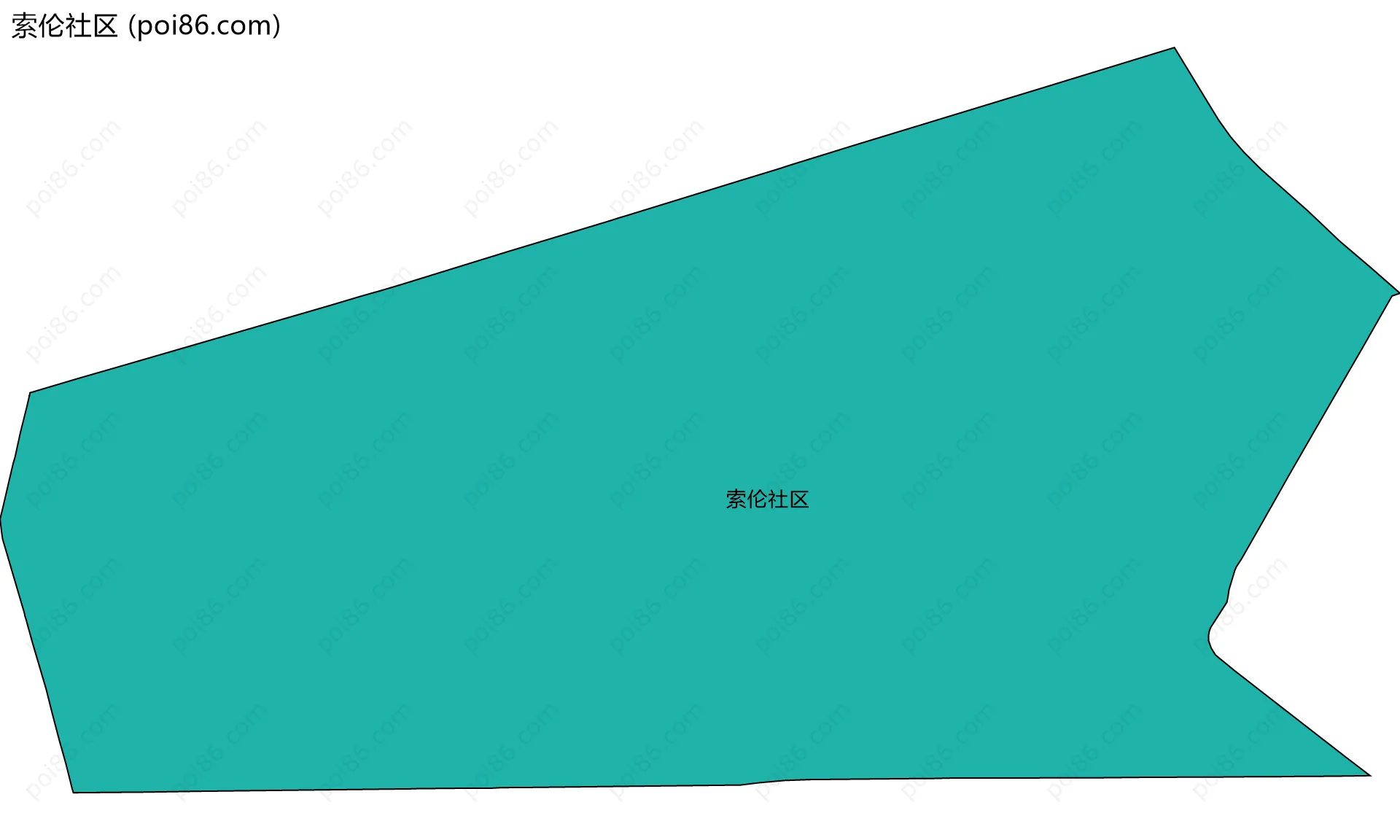 索伦社区边界地图