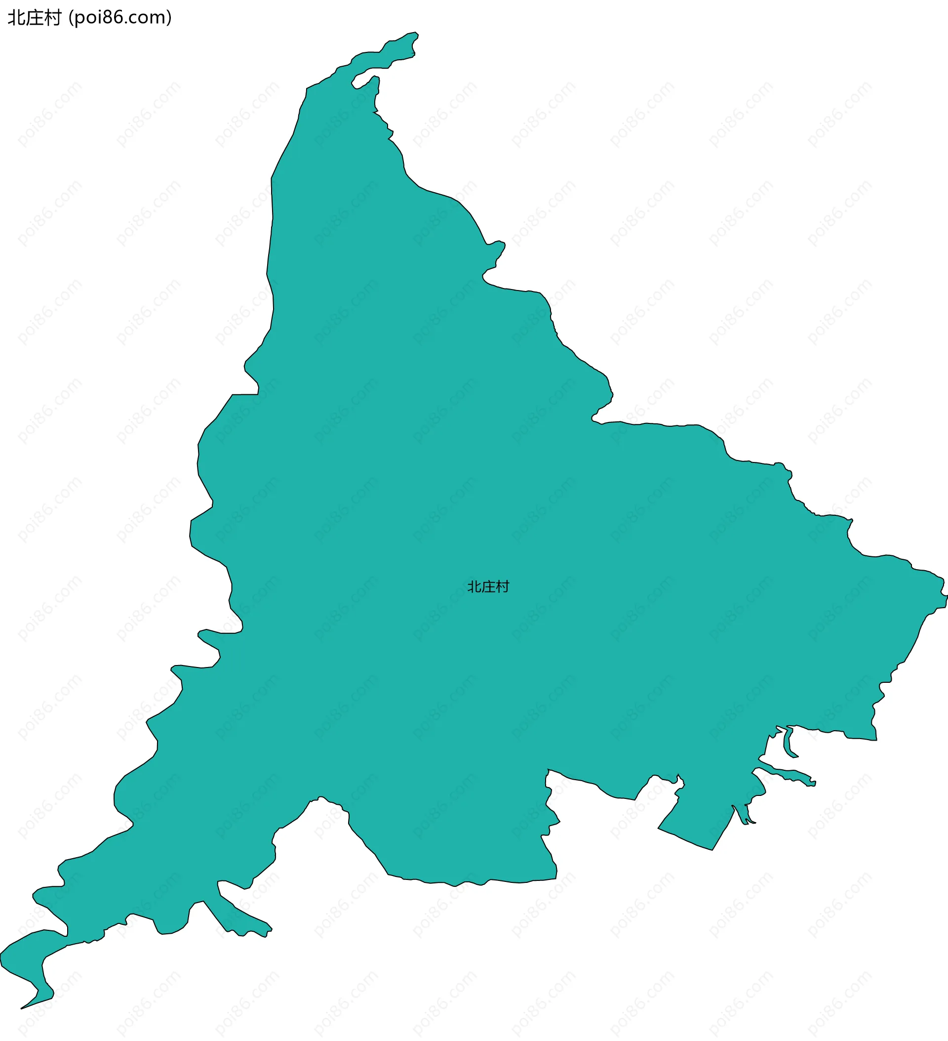 北庄村边界地图