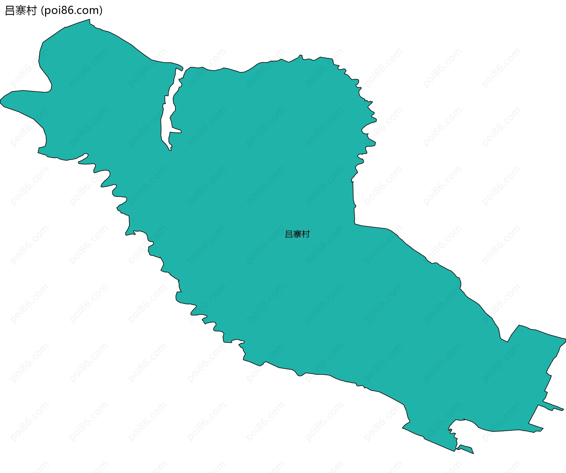 吕寨村边界地图