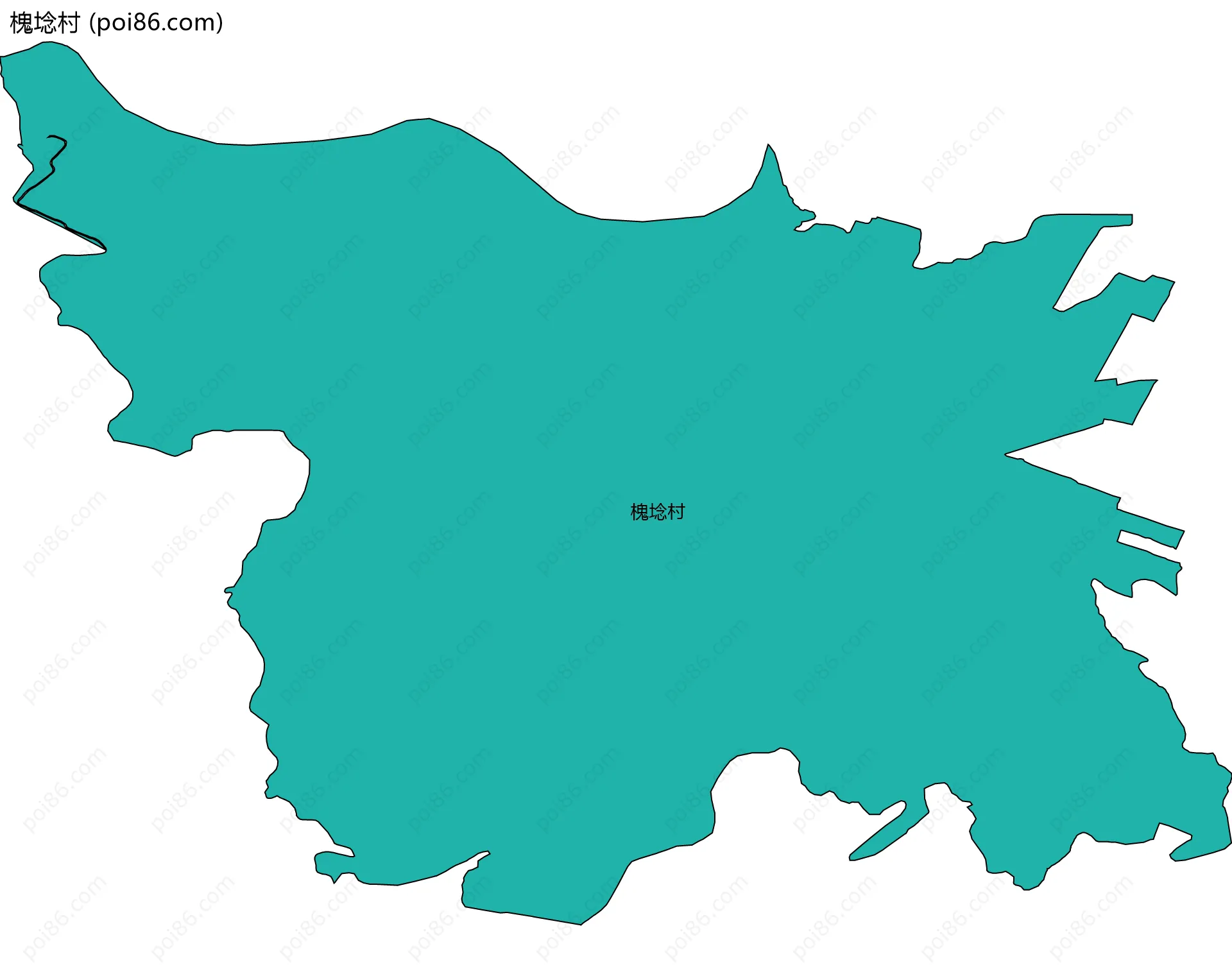 槐埝村边界地图