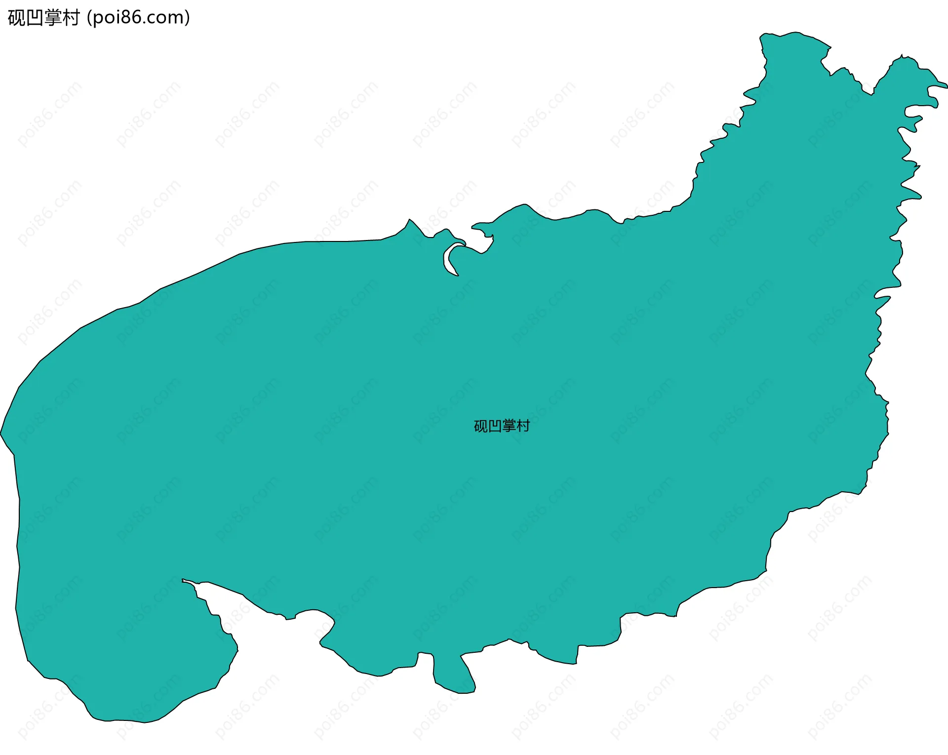 砚凹掌村边界地图