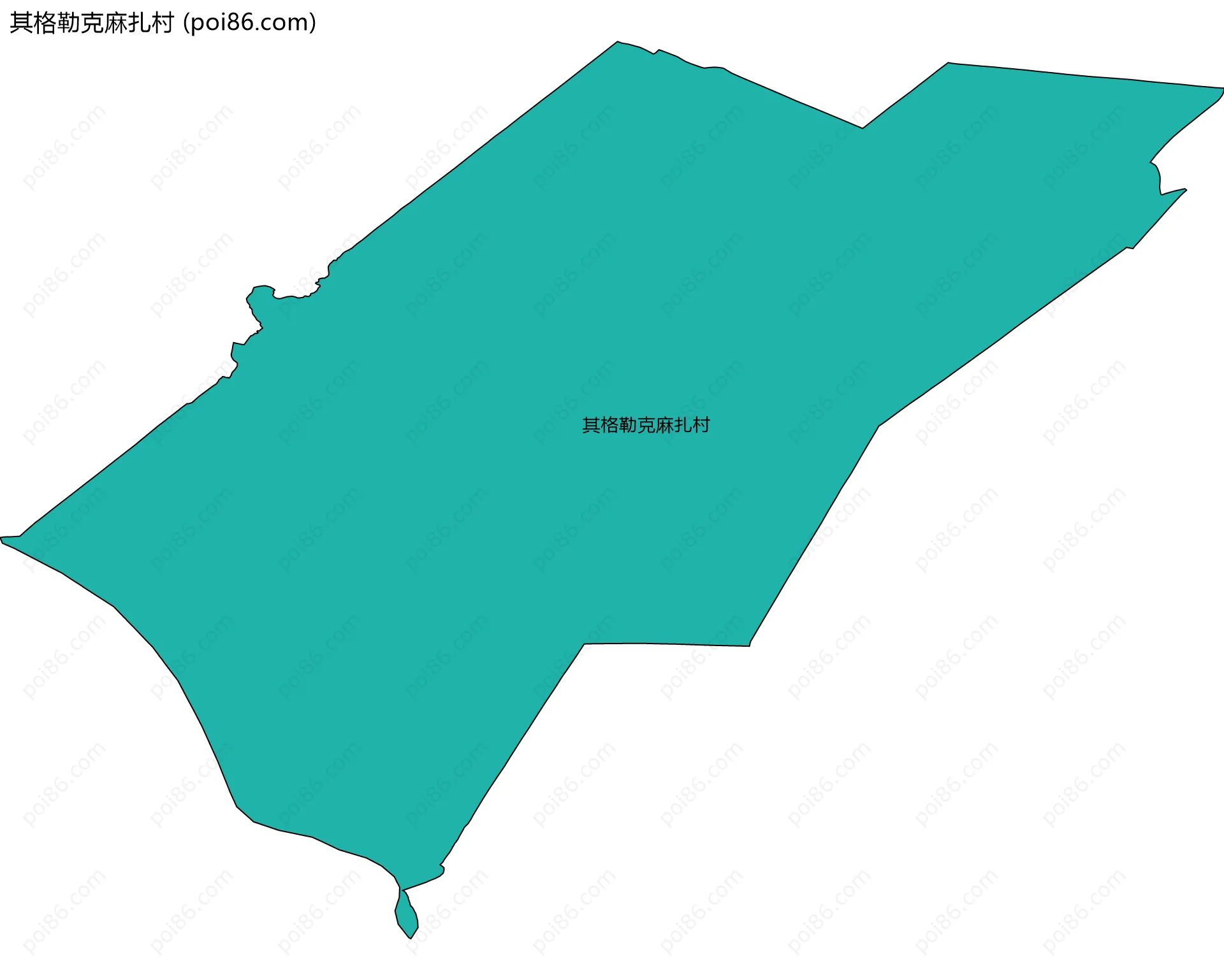 其格勒克麻扎村边界地图