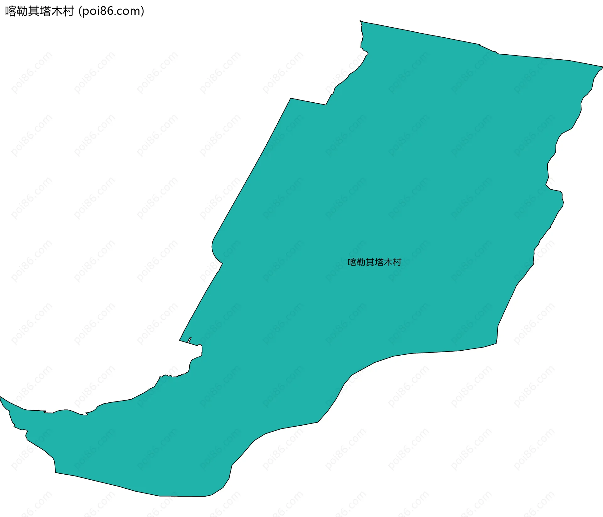 喀勒其塔木村边界地图