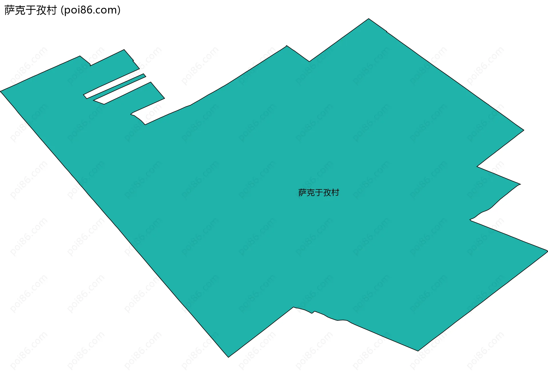 萨克于孜村边界地图