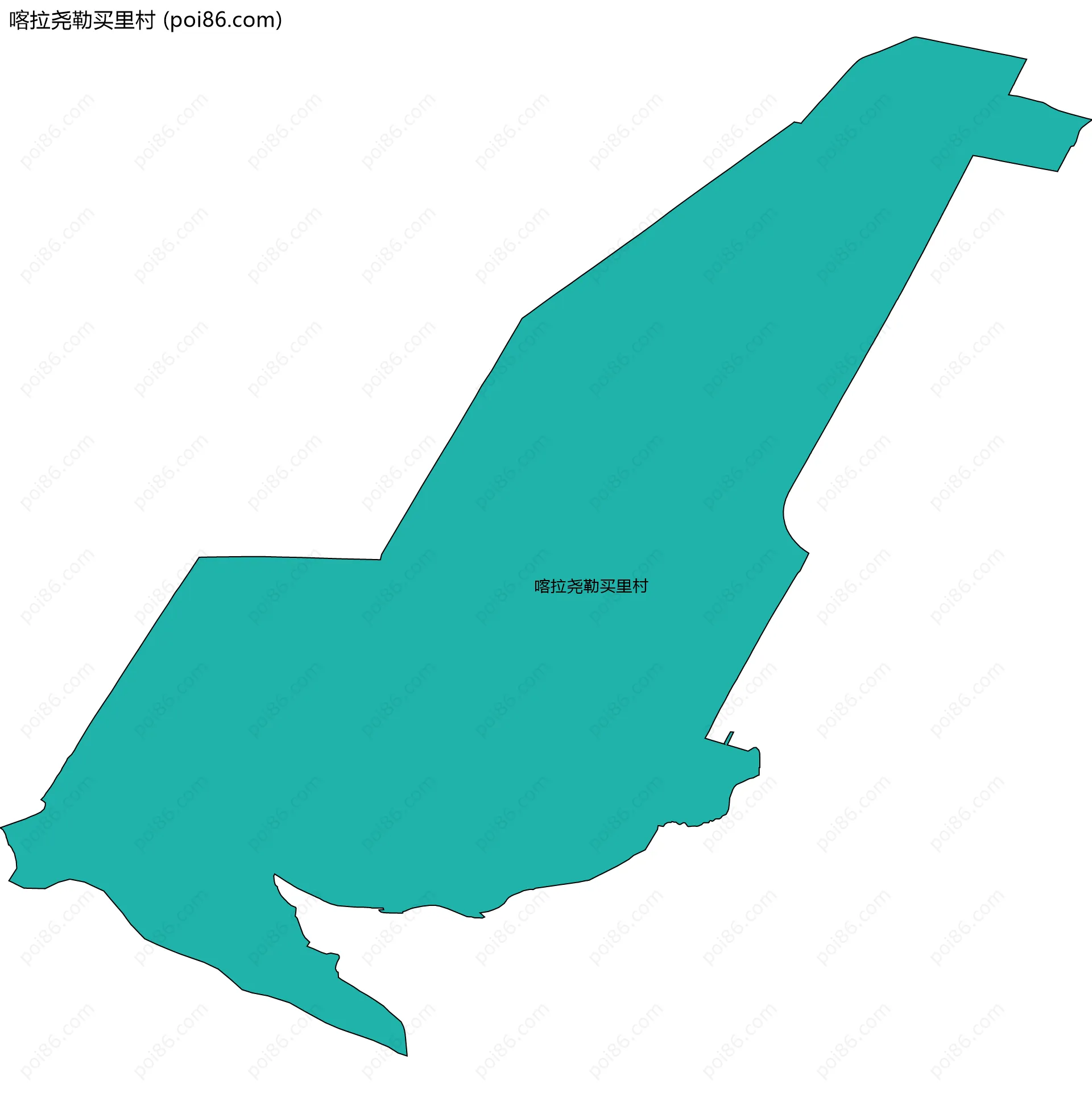 喀拉尧勒买里村边界地图