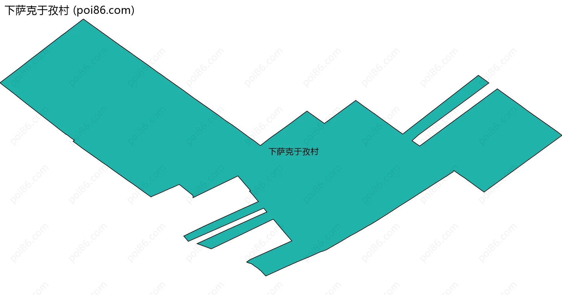 下萨克于孜村边界地图