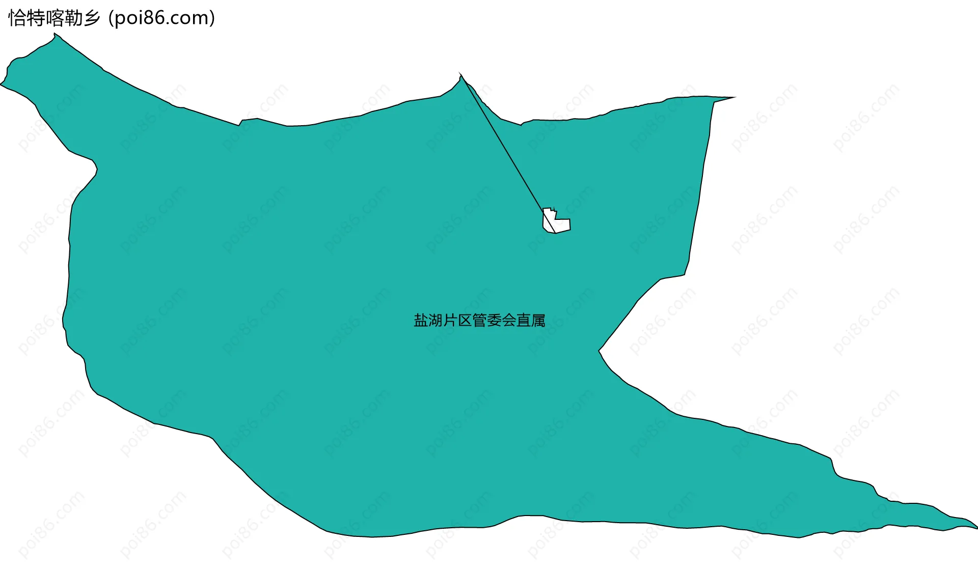 恰特喀勒乡边界地图(五级行政区划)