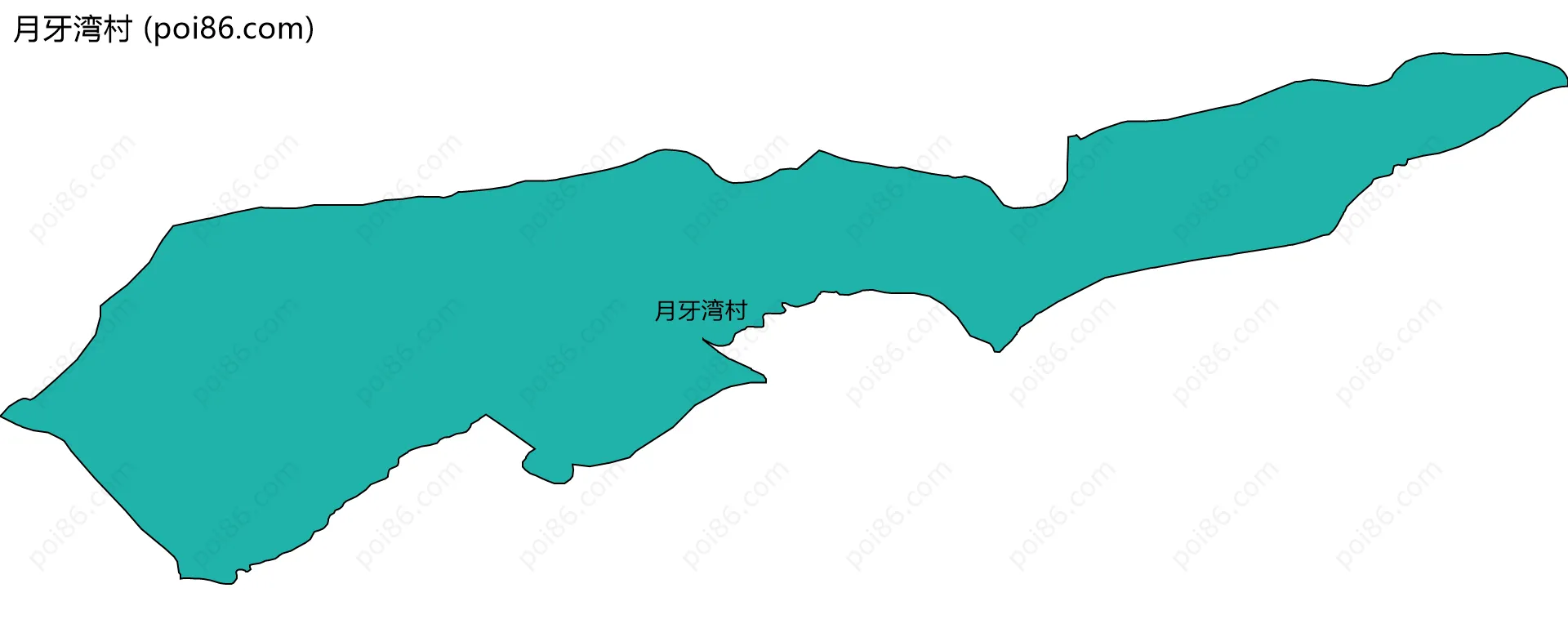 月牙湾村边界地图