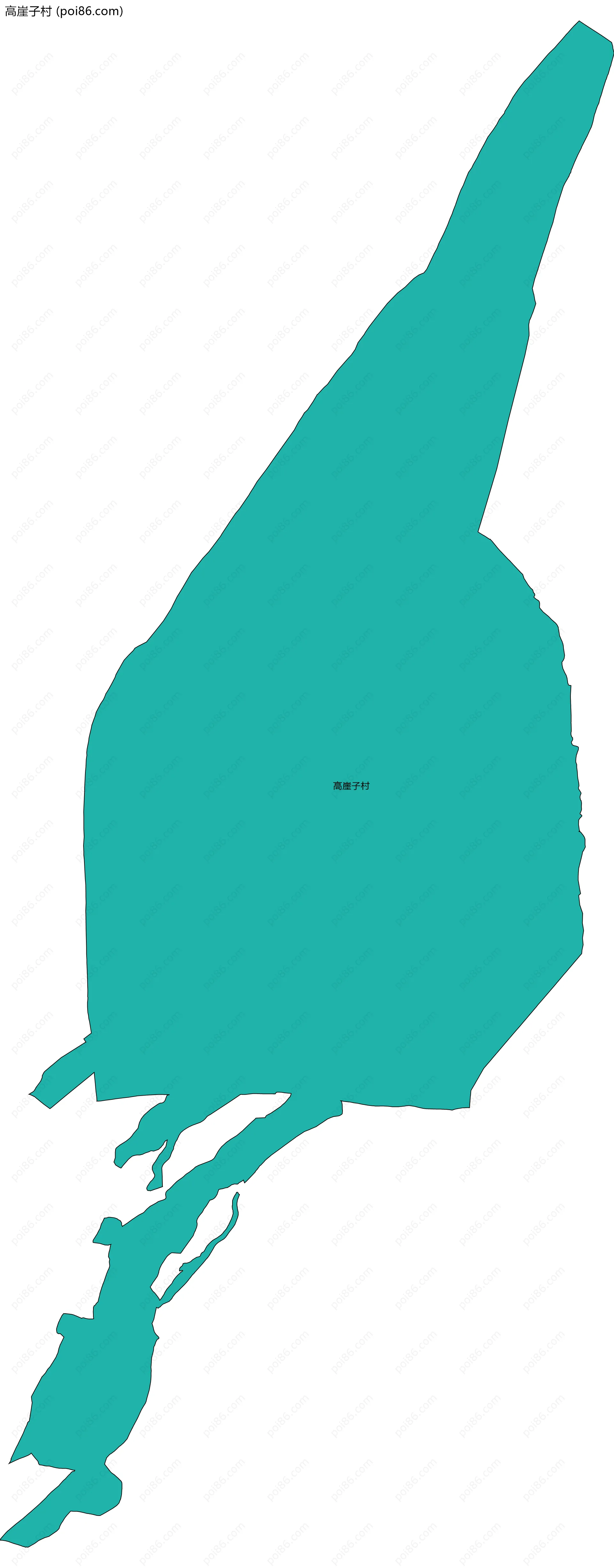 高崖子村边界地图