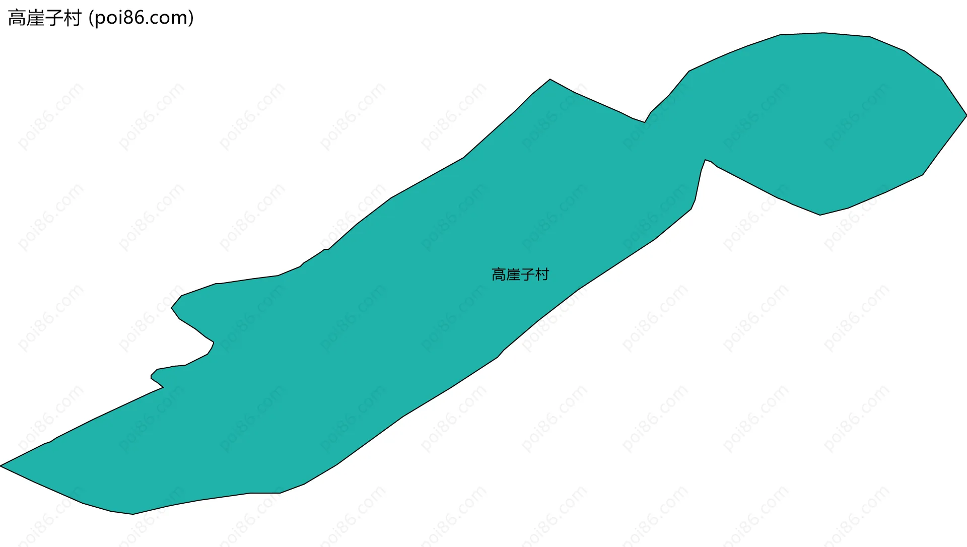 高崖子村边界地图