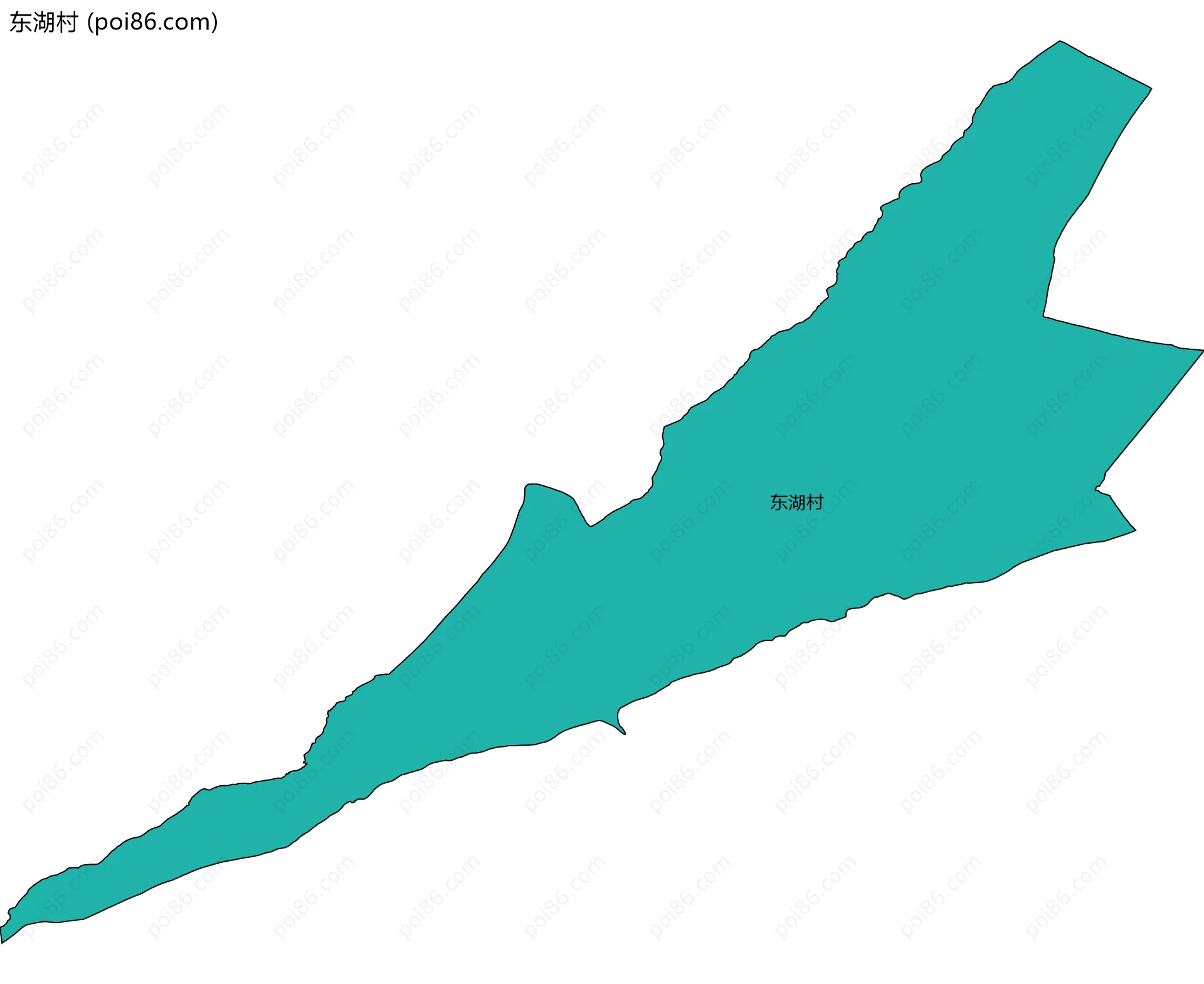 东湖村边界地图