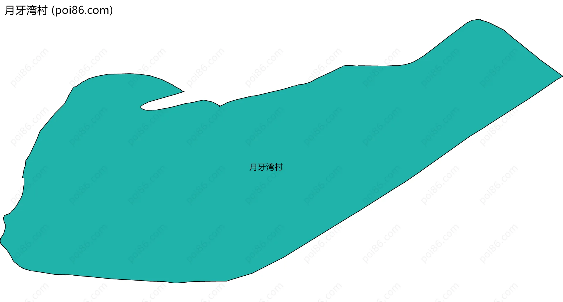 月牙湾村边界地图