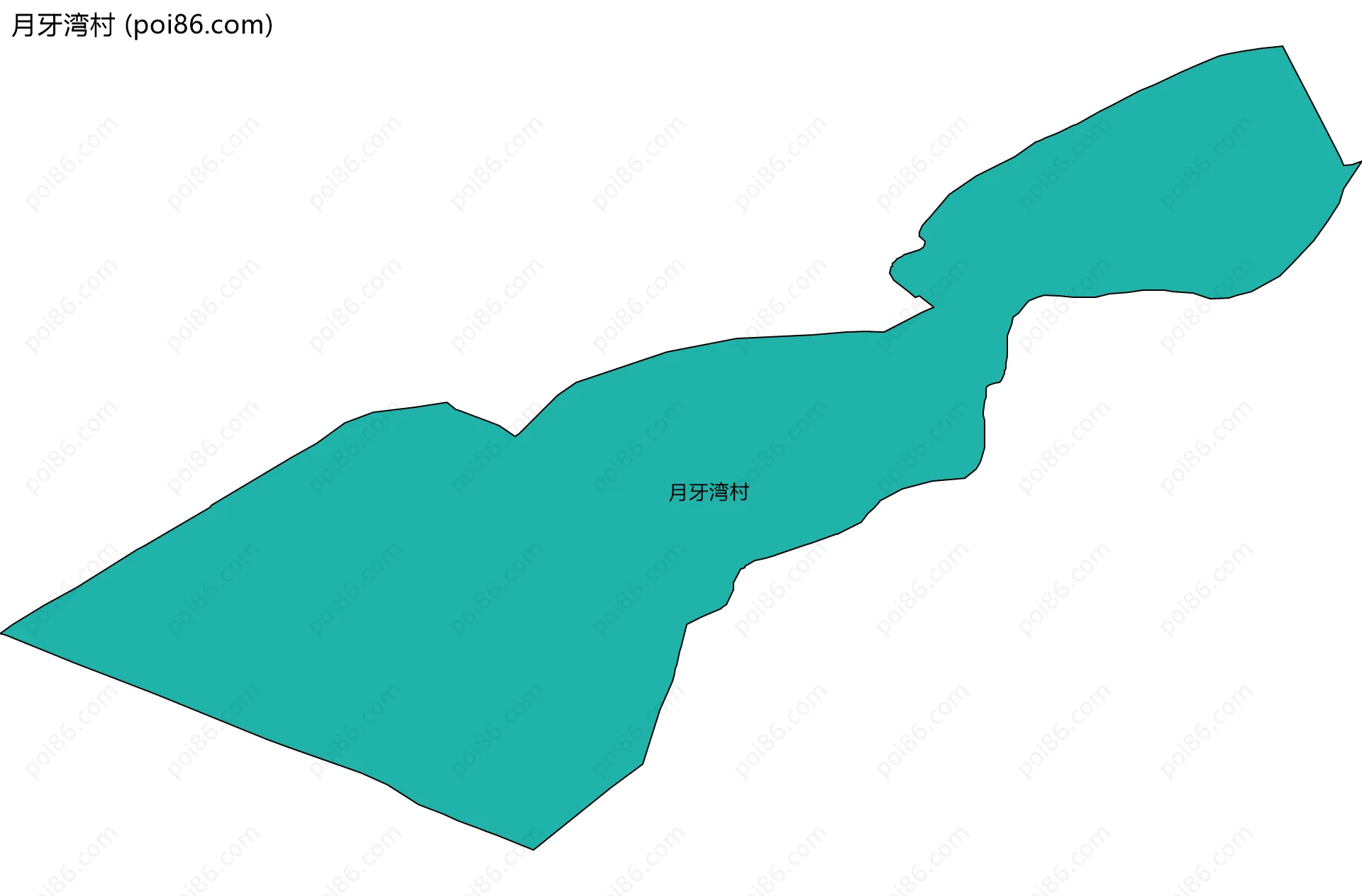 月牙湾村边界地图