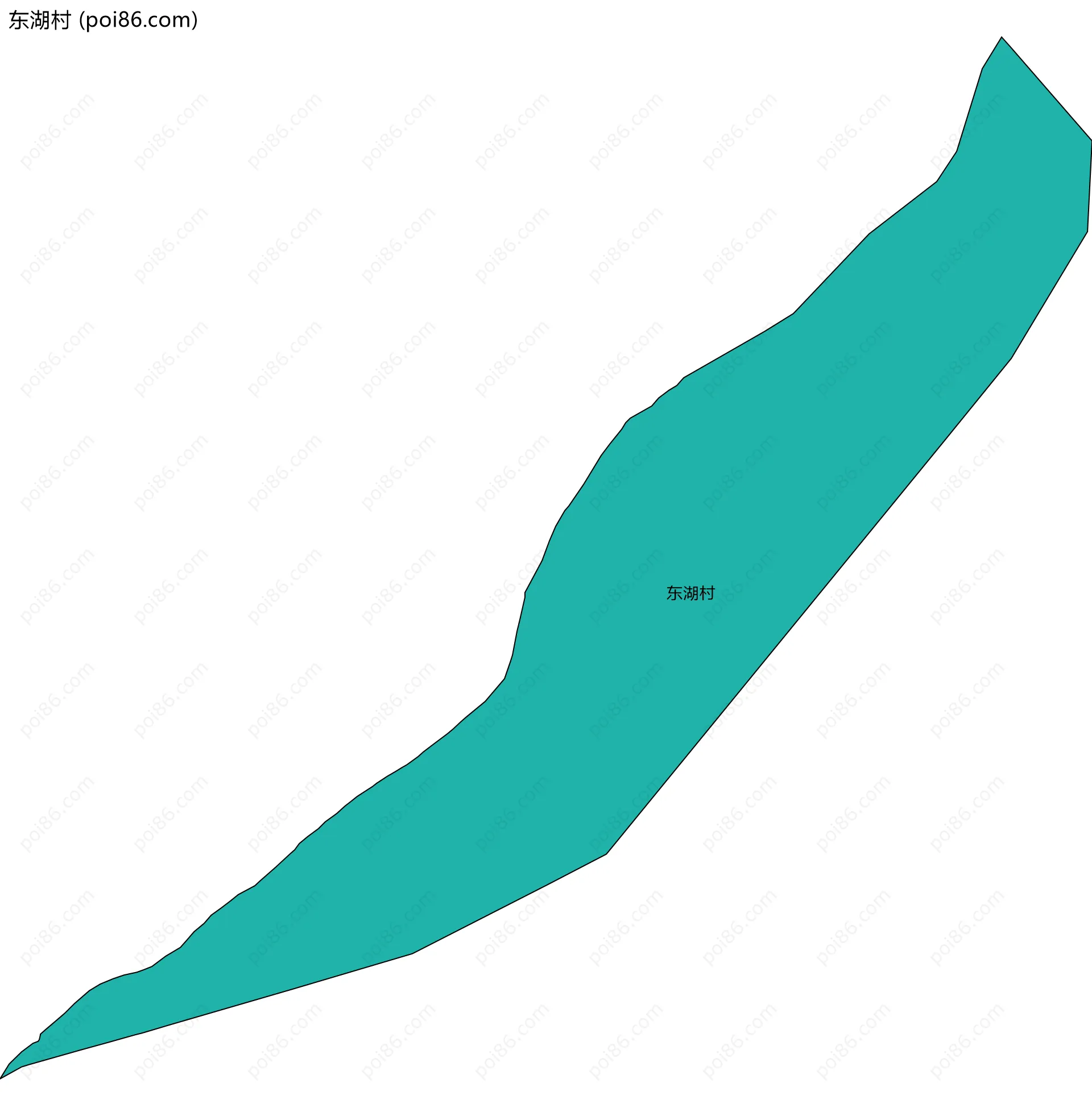 东湖村边界地图