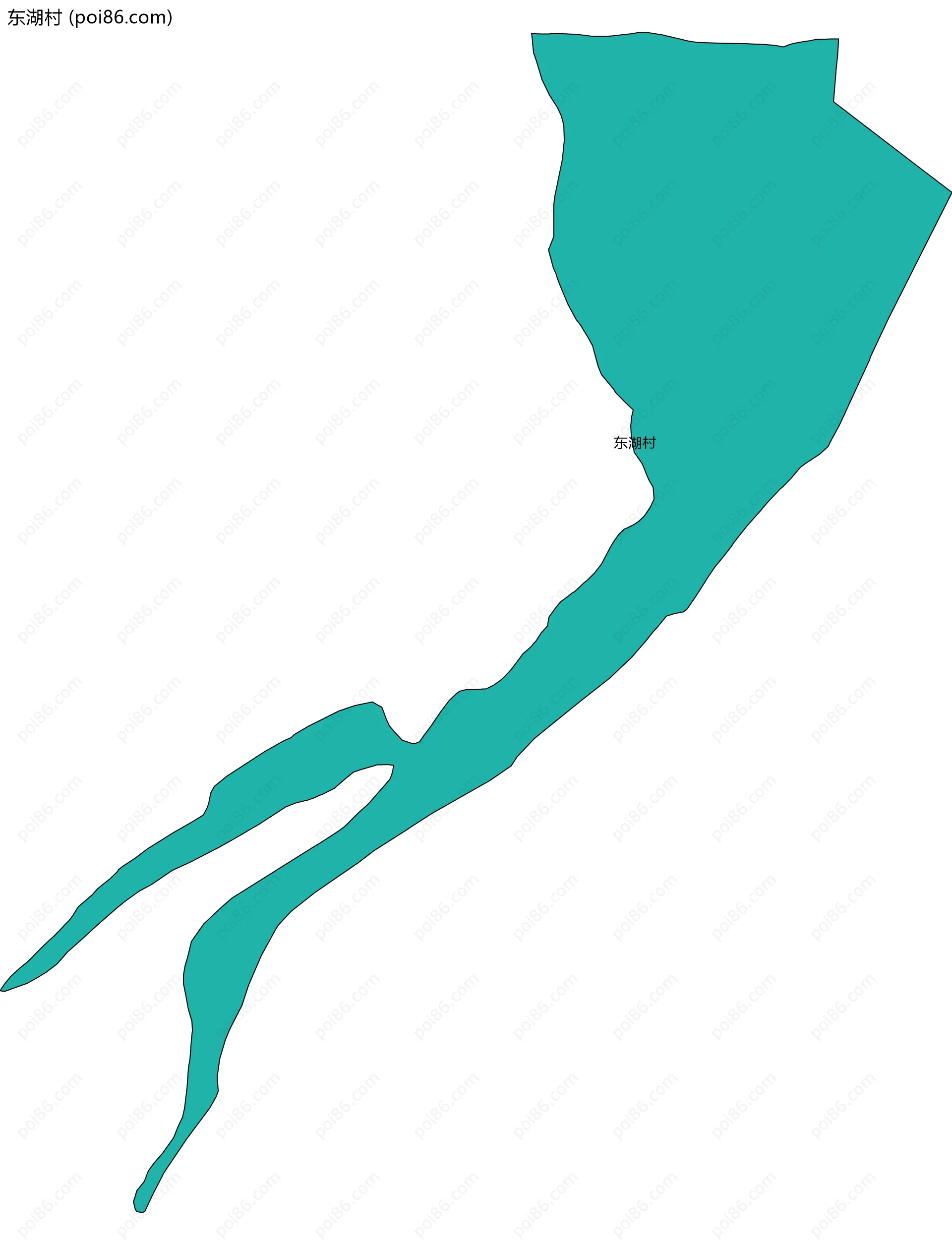 东湖村边界地图