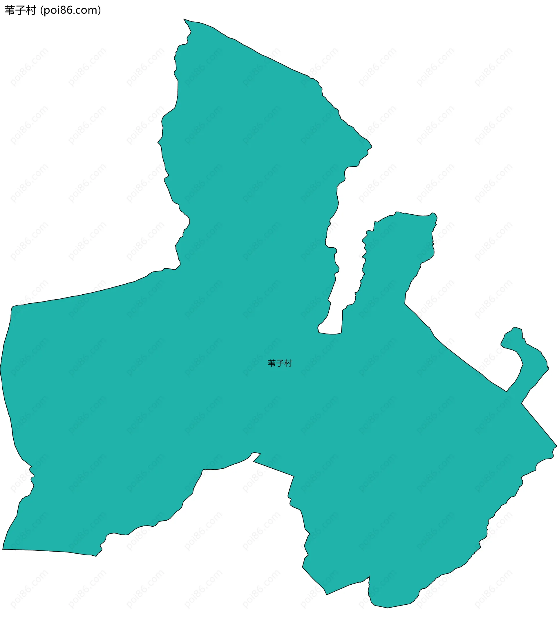 苇子村边界地图