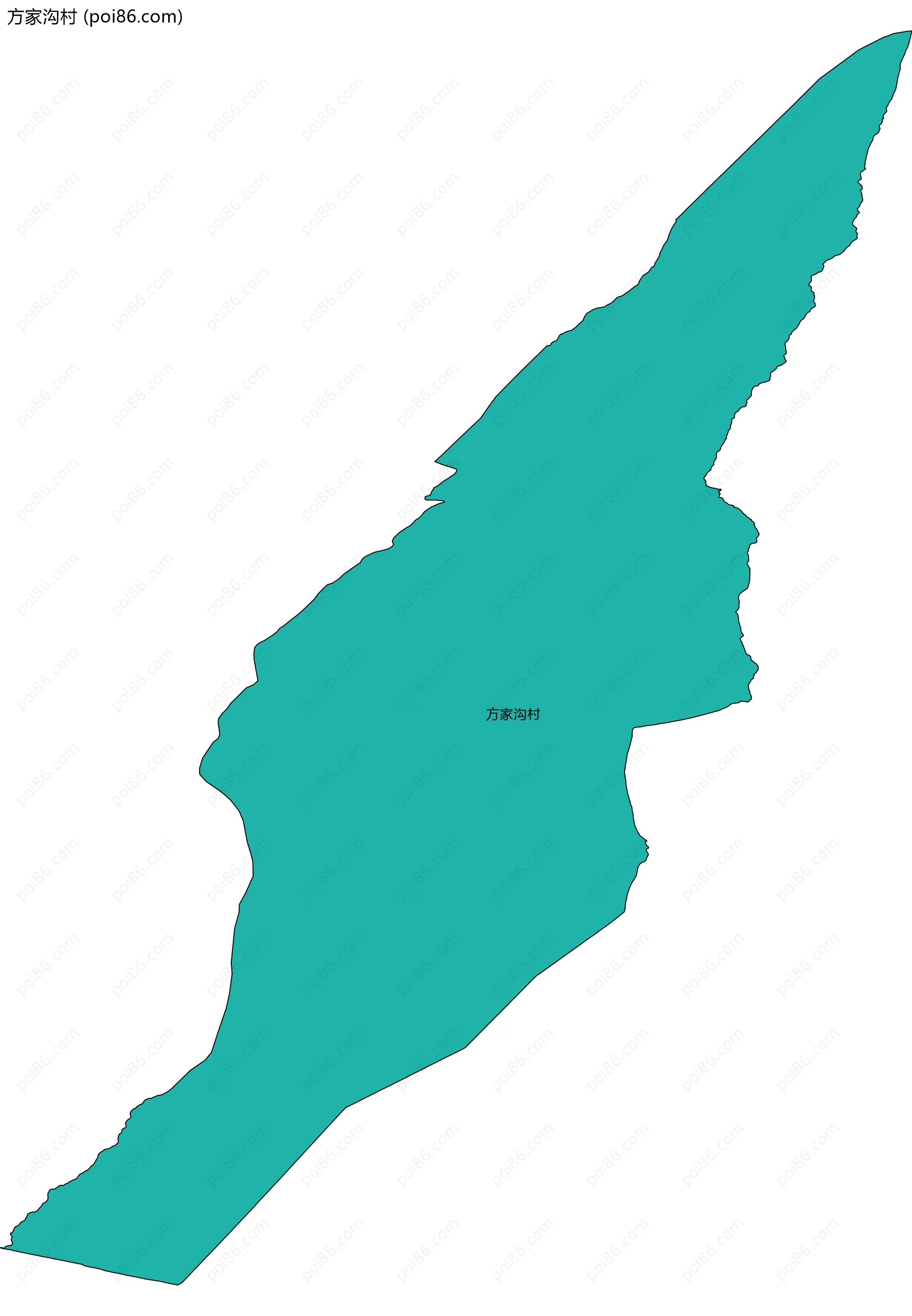 方家沟村边界地图