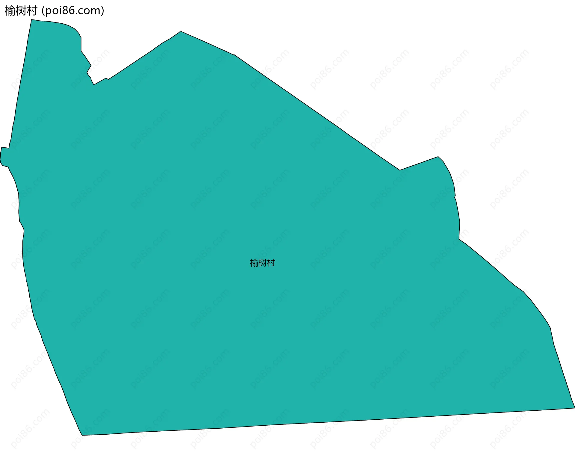 榆树村边界地图