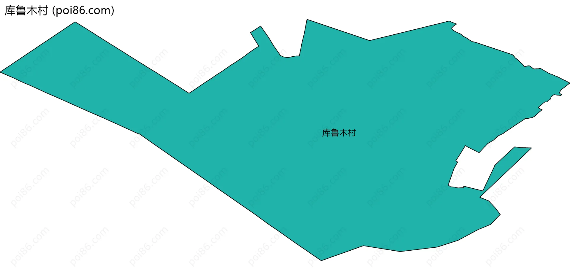 库鲁木村边界地图